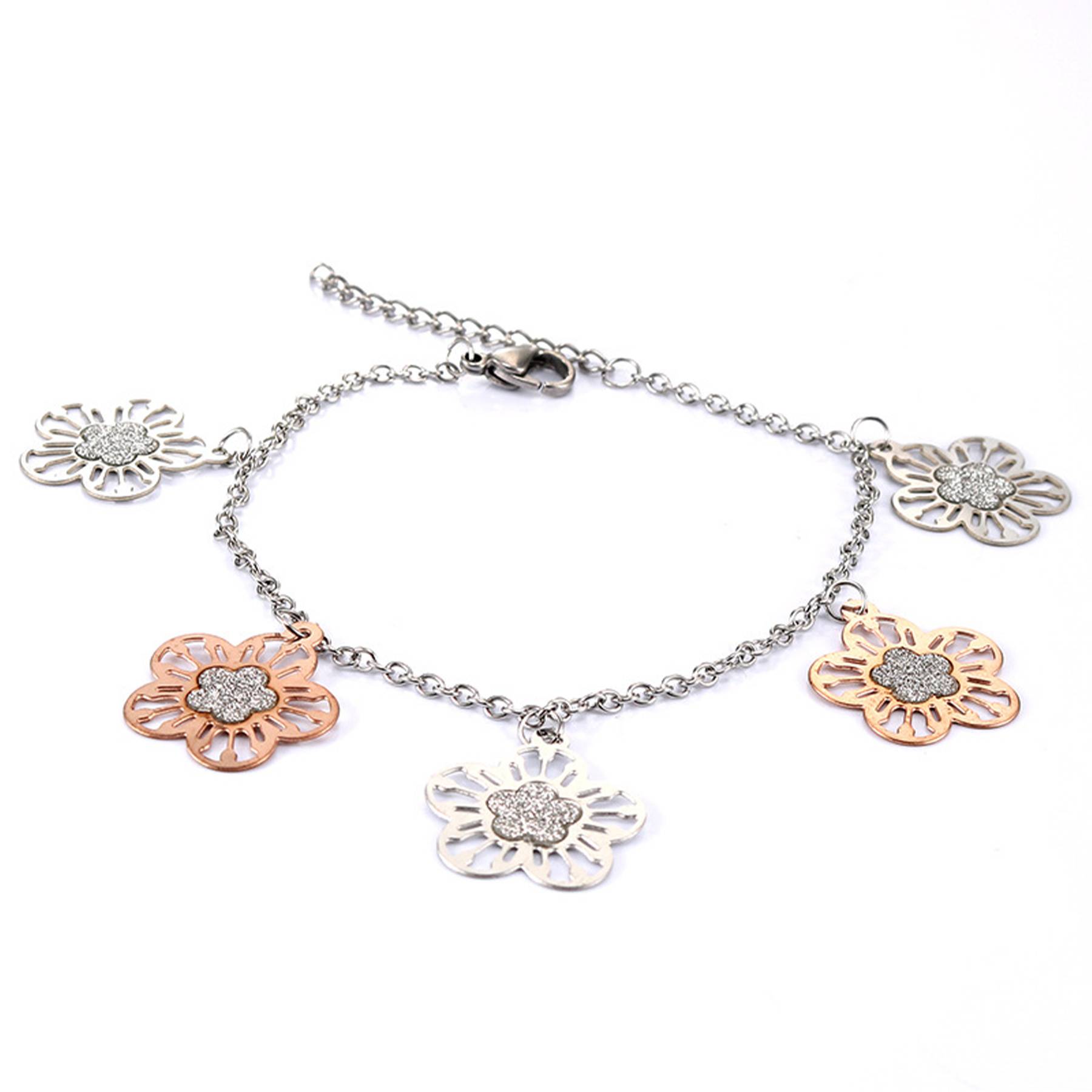 Alloy Fashionable floral openwork bracelet 2