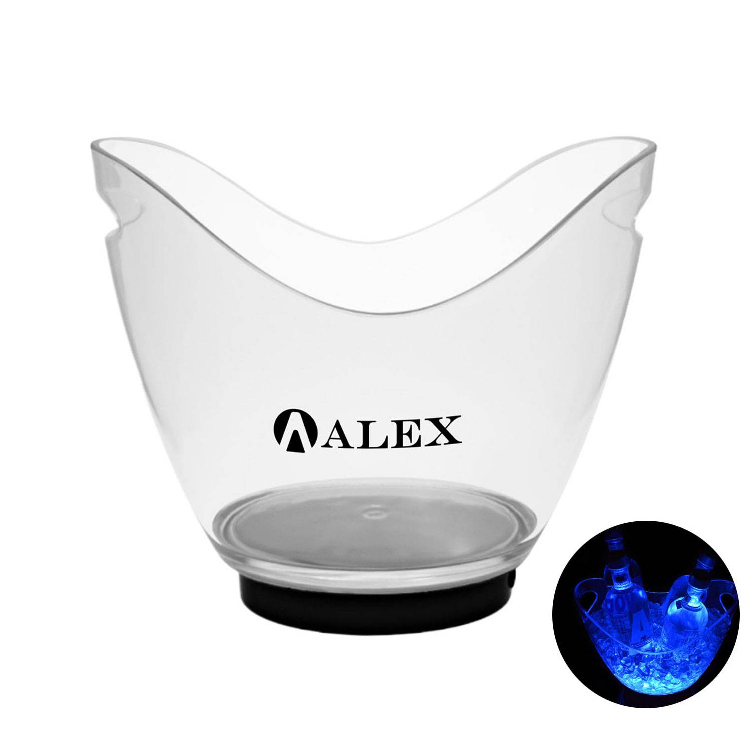 4L LED Light Gradient PS Plastic Ice Bucket 1