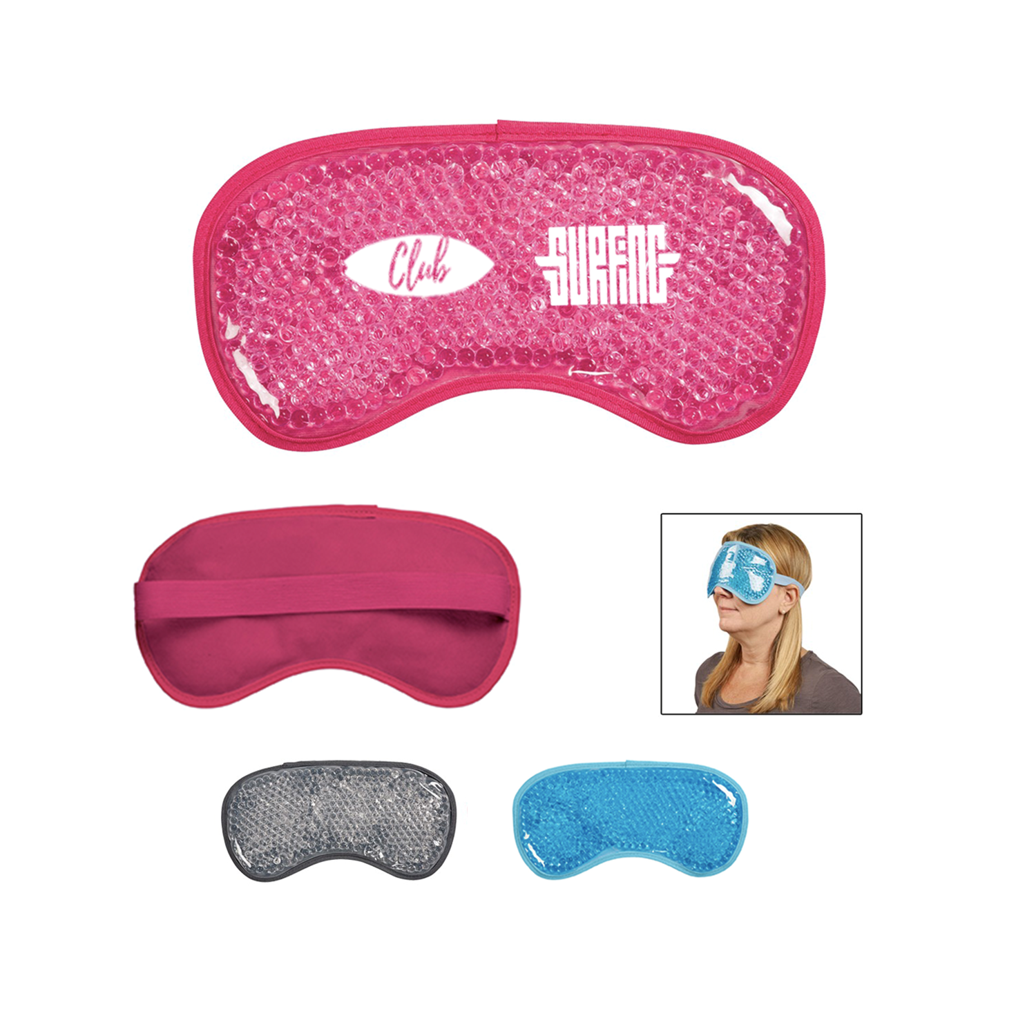 Plush Gel Beads Hot/Cold Eye Mask 2