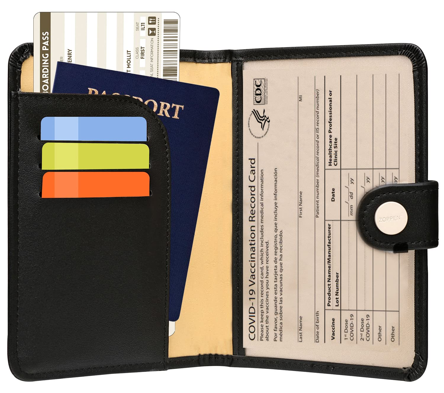 Rfid Blocking Travel Passport Holder Cover Slim Id Card Case 1