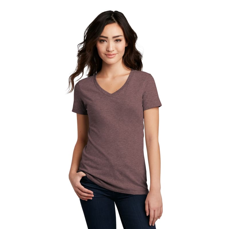 District Women's Perfect Blend CVC V-Neck Tee. 71