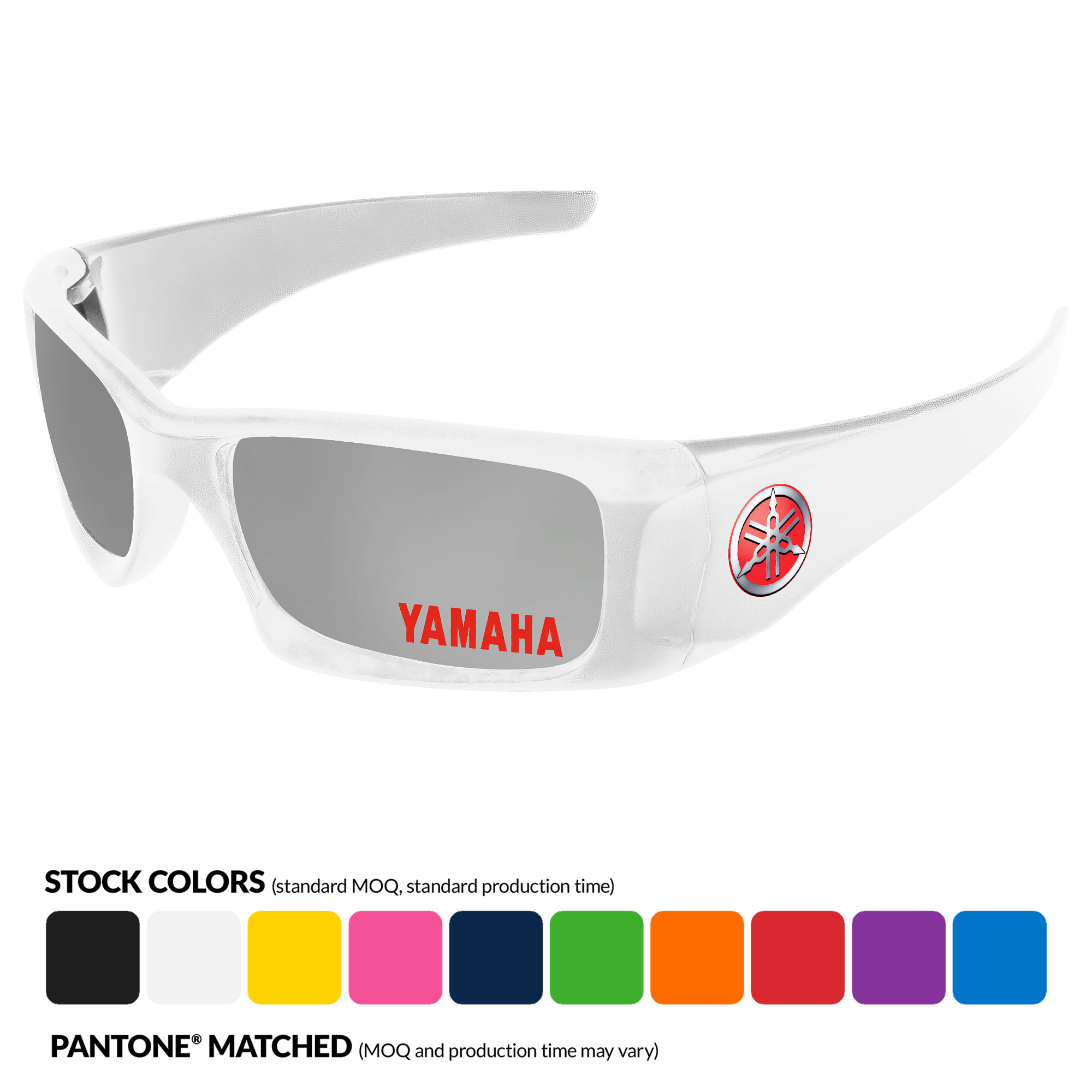 Wrap Mirror Sunglasses w/ multi-color print 8