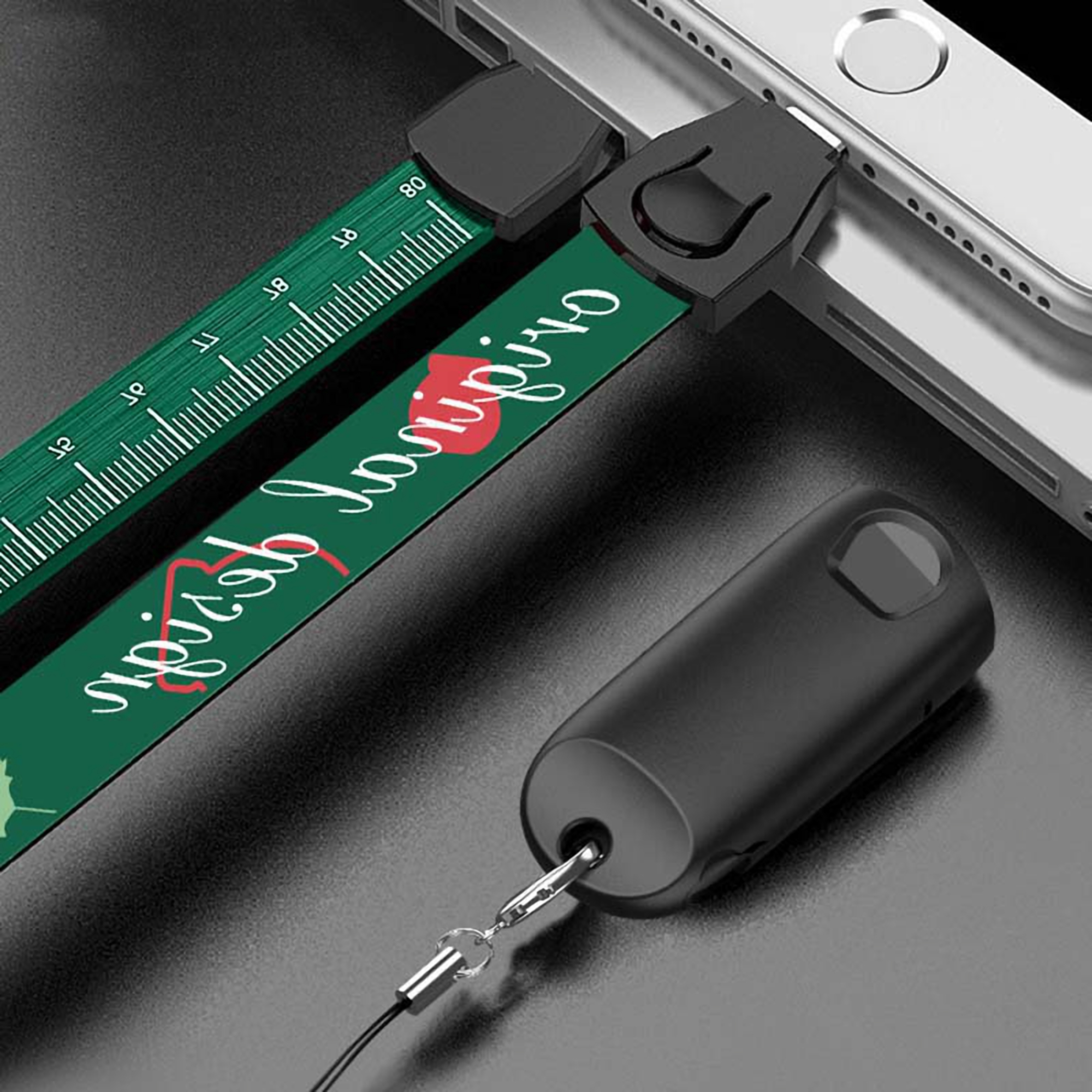 3-in-1 Polyester Charging Cable Lanyard 3