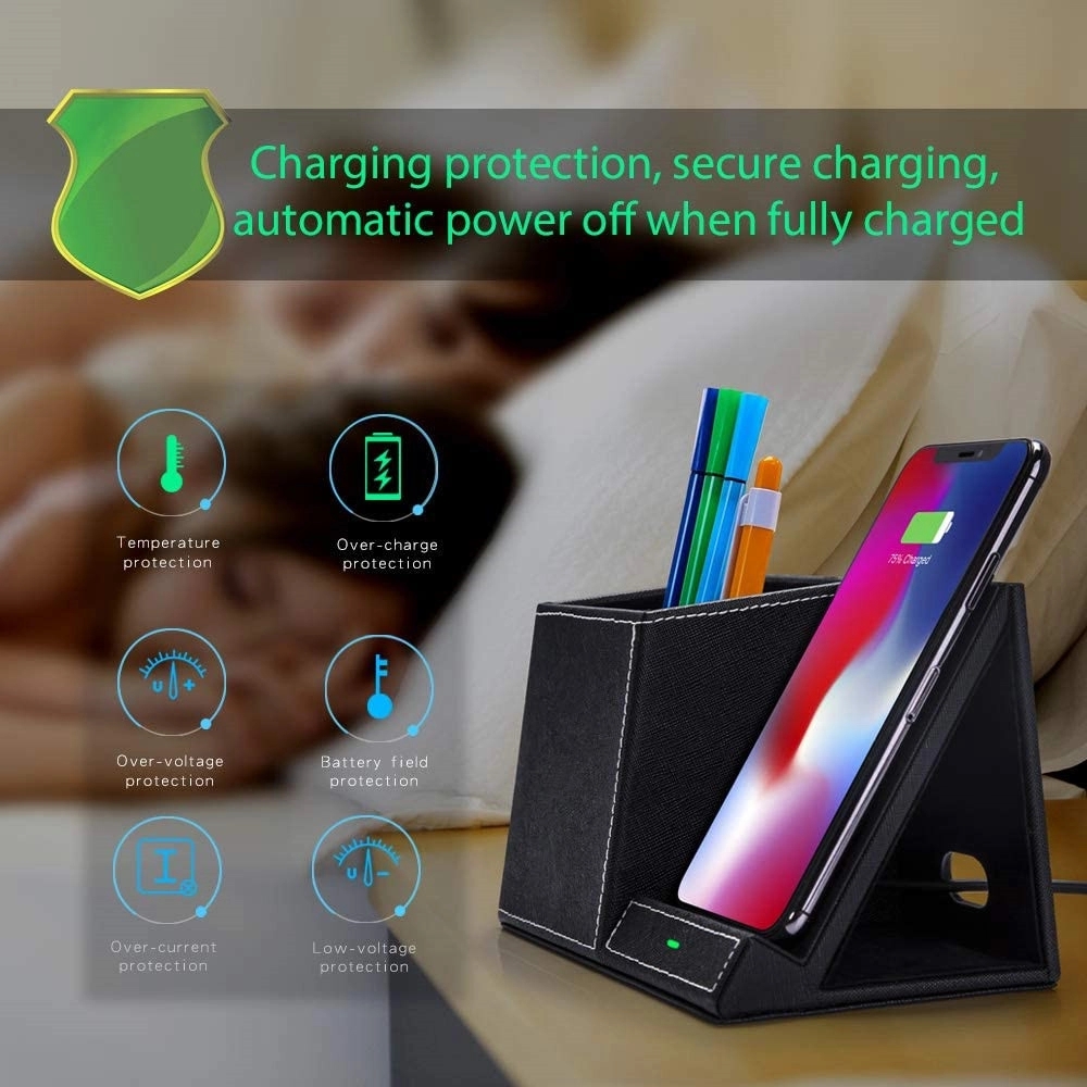 Pen Holder with Wireless Charger 4
