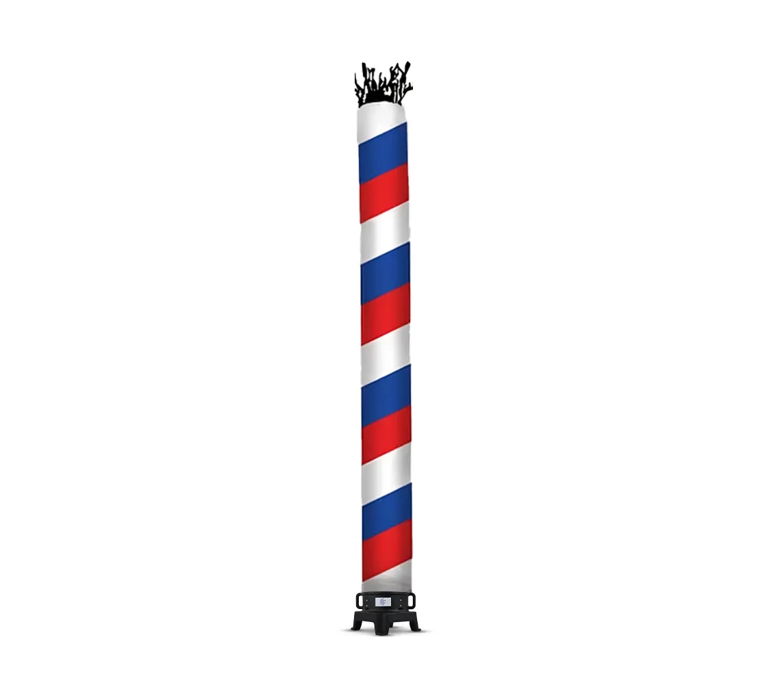 Barber Pole (Red, White, Blue) Tube with Blower 2