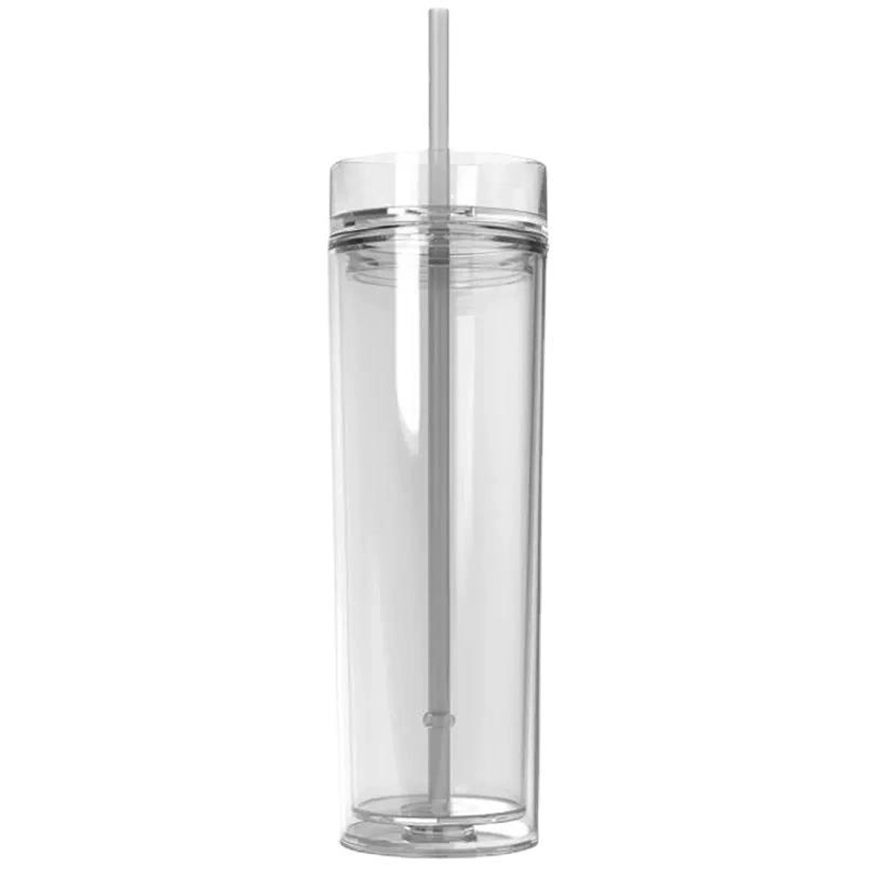 16 Oz. Double Wall Plastic Straw Straight Tumbler 14
