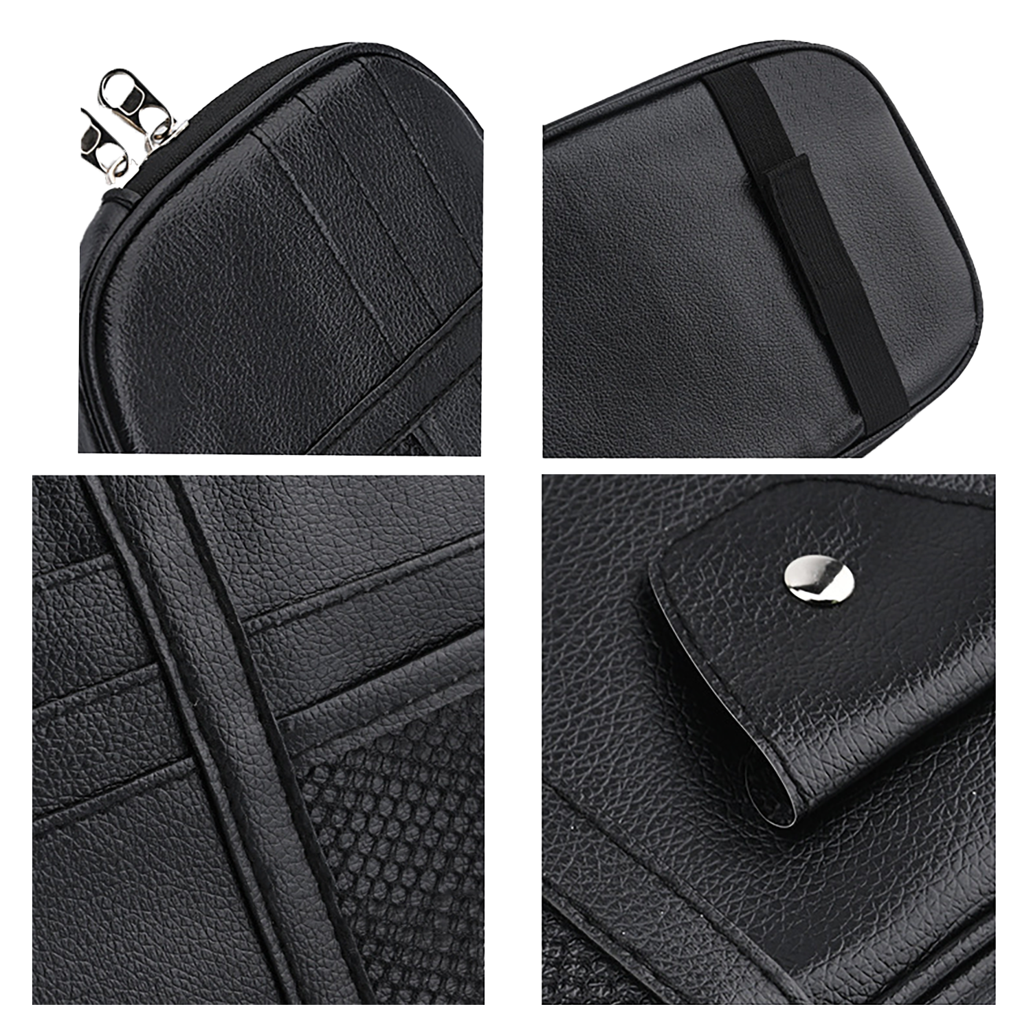 PU Leather Multi-Functional Car Sun Visor Organizer 5