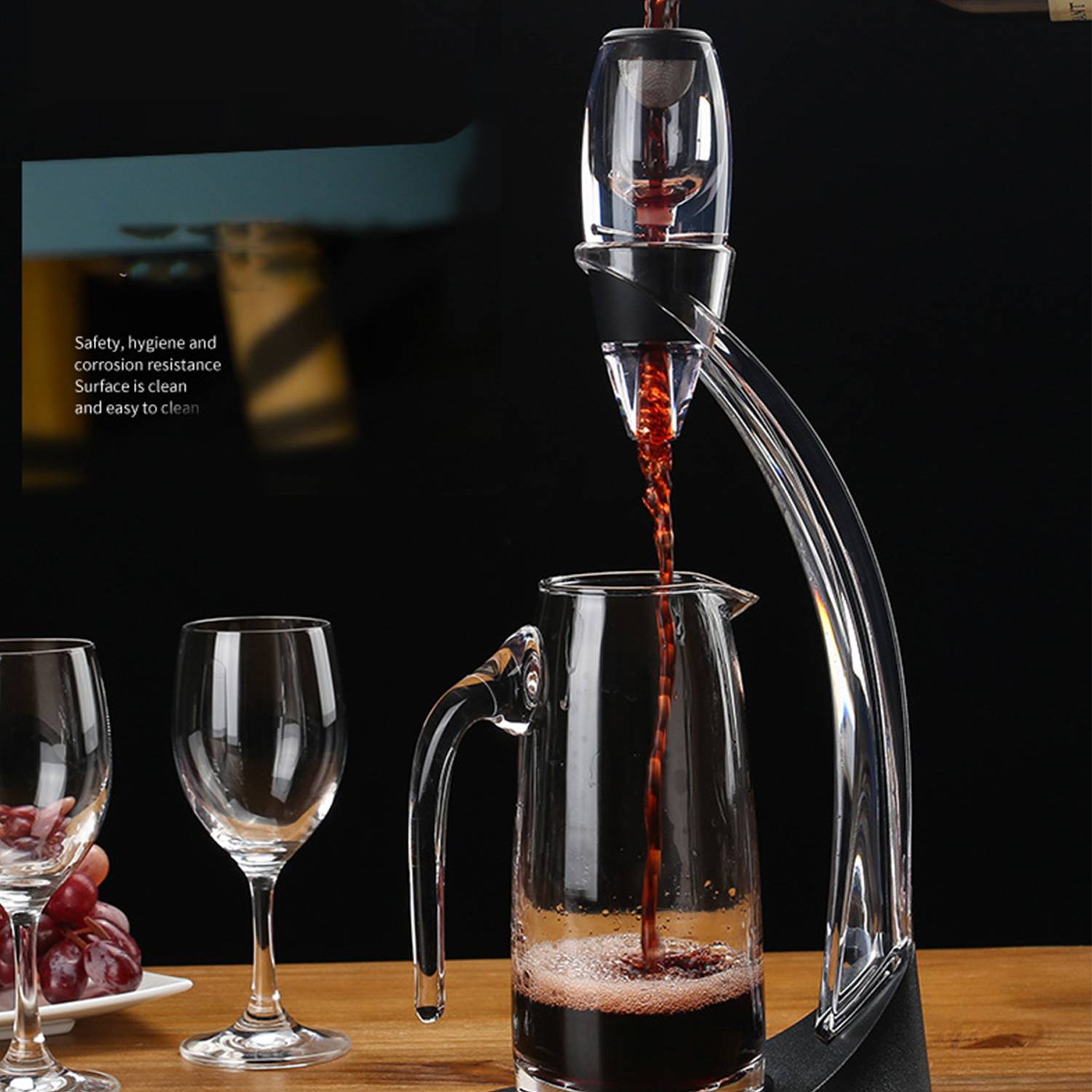 Deluxe Pourer and Decanter Tower Stand Set 5