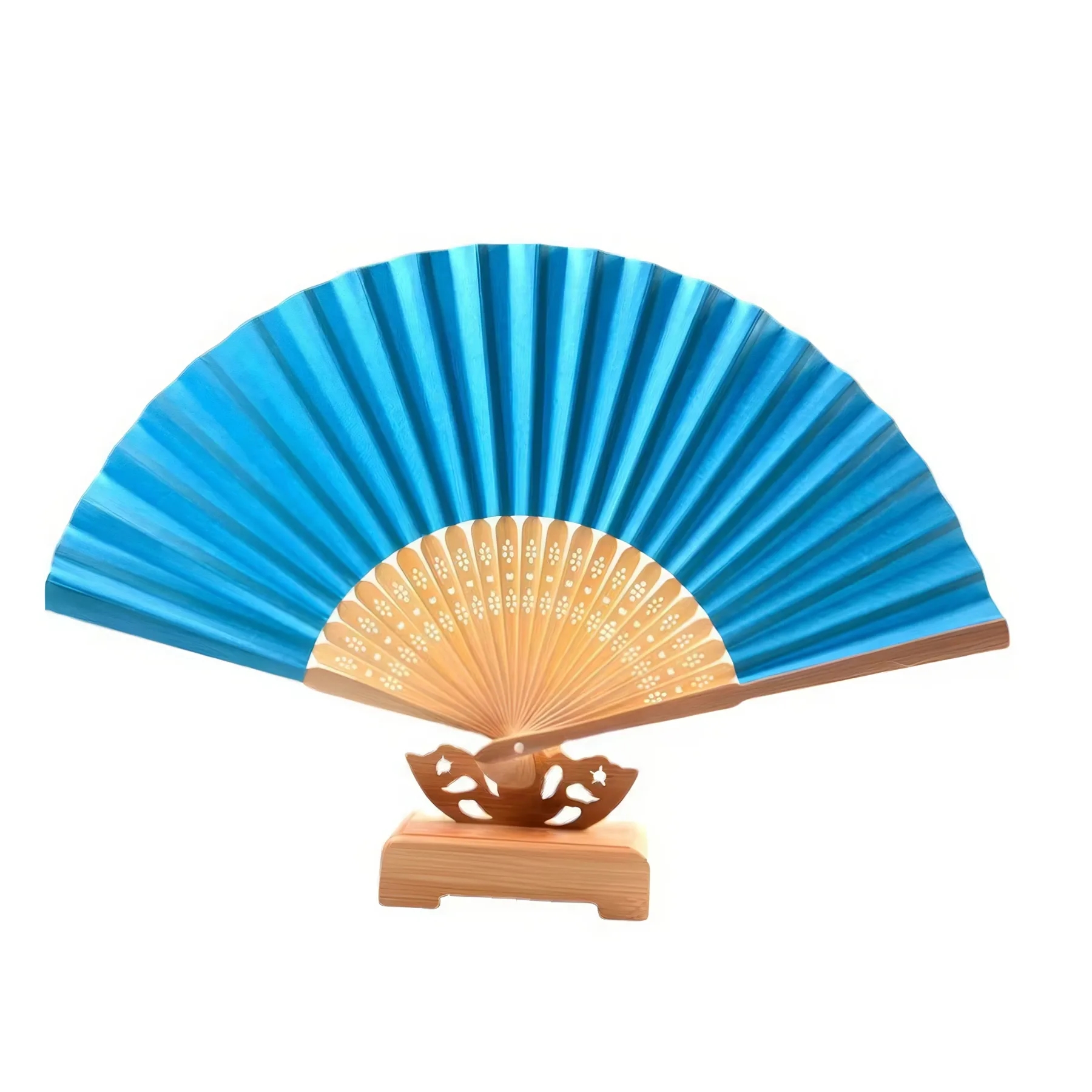 Bamboo Handheld Paper Fan 5