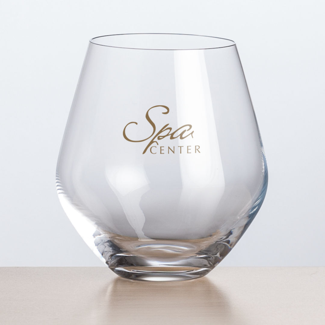Reina Stemless Wine - Imprinted, custom glassware with logo imprint 12