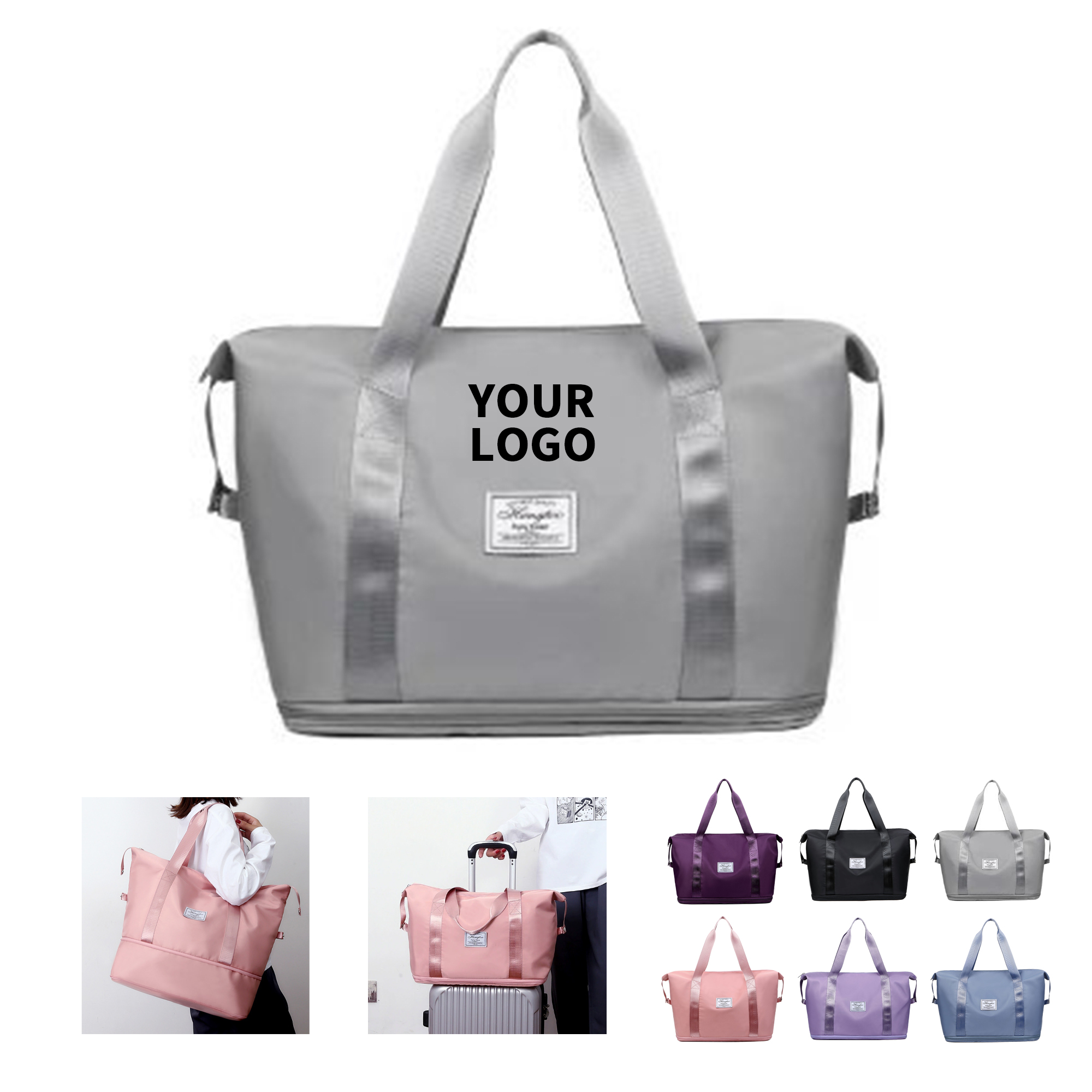 Expandable Weekender Duffel 16.1" Length X 15.7" Width X 8.3" Height 9