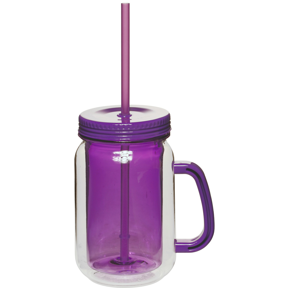 17 oz. Mason Jars with Straw 25