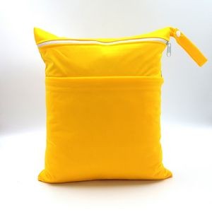 Wet Dry Bags with Two Zippered Pockets for Baby Diapers 8