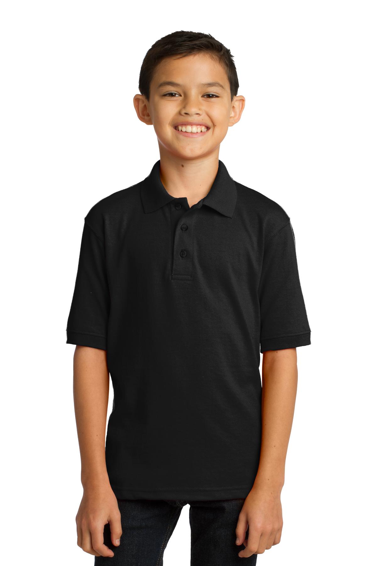 Port & Co Youth Core Blend Jersey Knit Polo. KP55Y 46