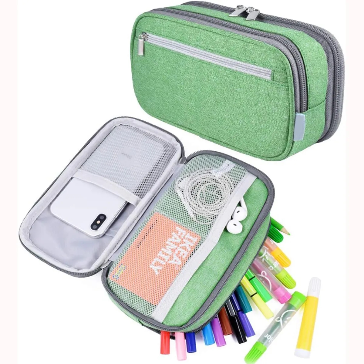 Custom Big Capacity Durable Stationery Organizer Pencil Case 4