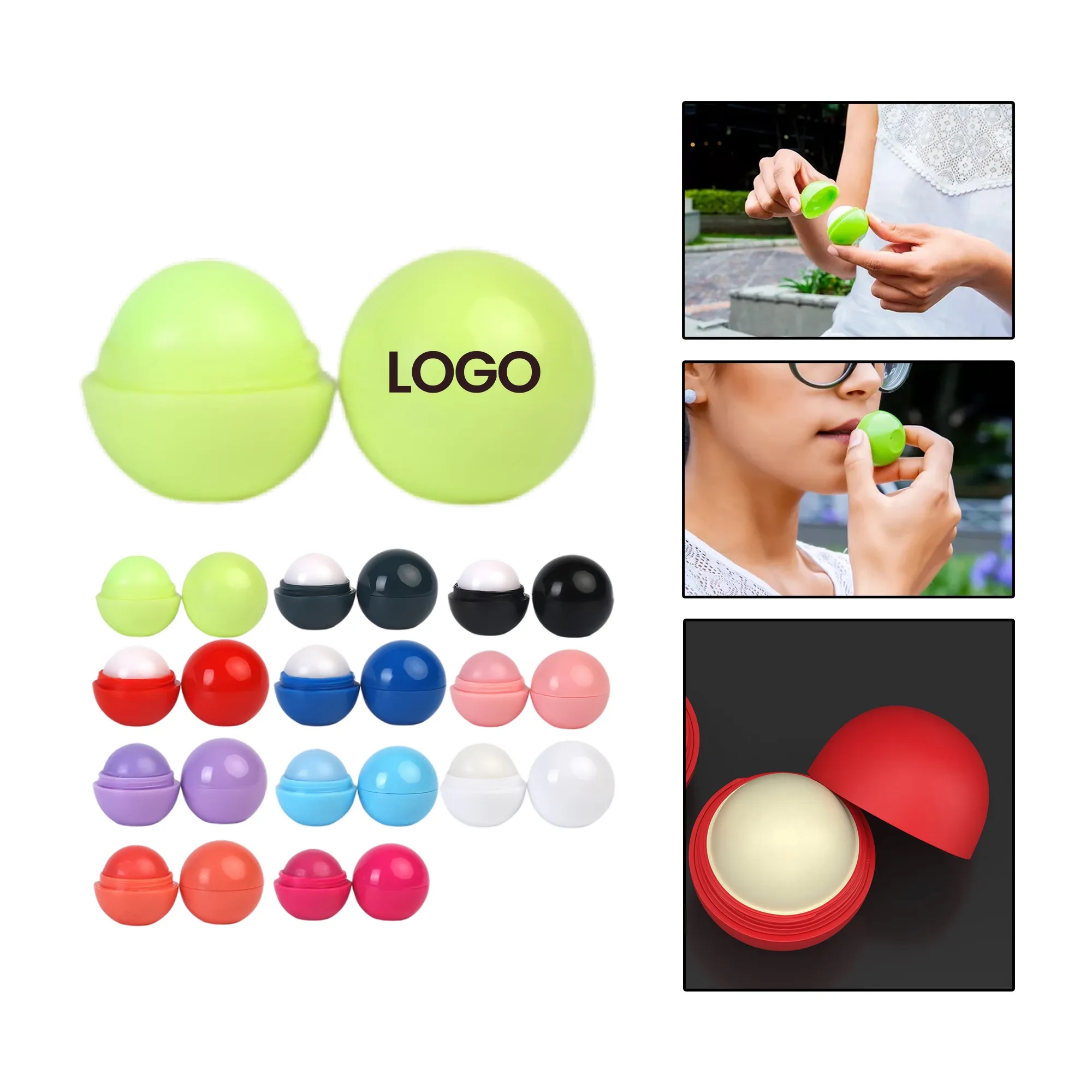 Round Scented Lip Balm 3