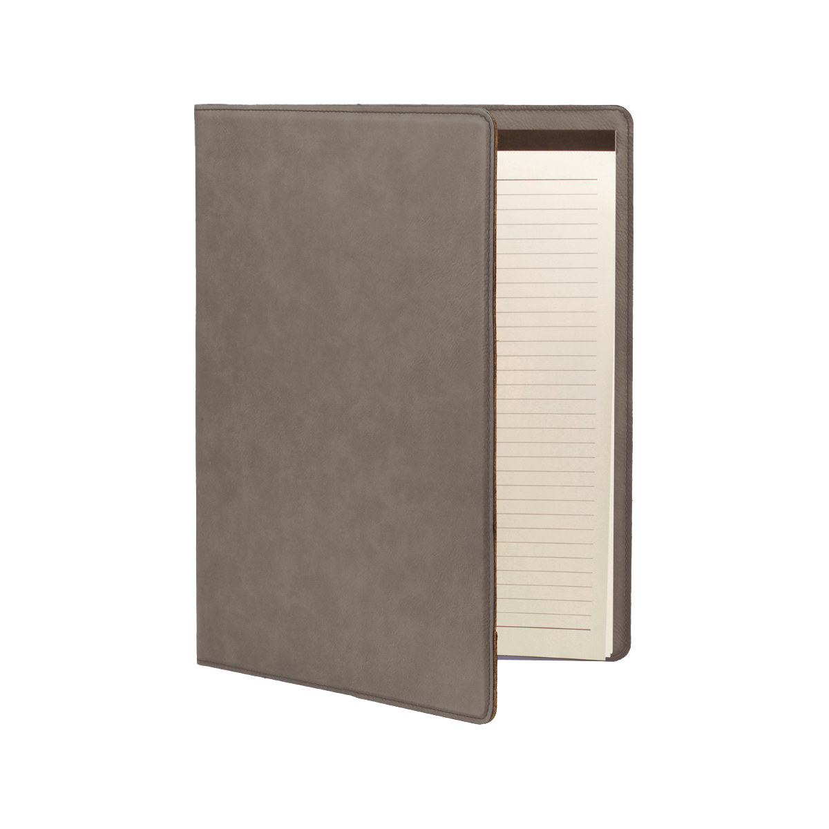 7" x 9" Leatherette Gray Portfolio 3