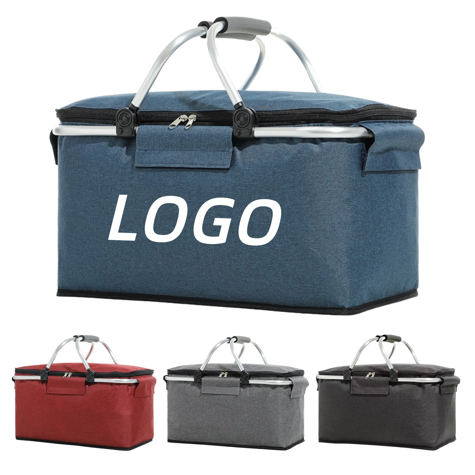 Foldable Outdoor Oxford Cloth Picnic Insulation Basket 1