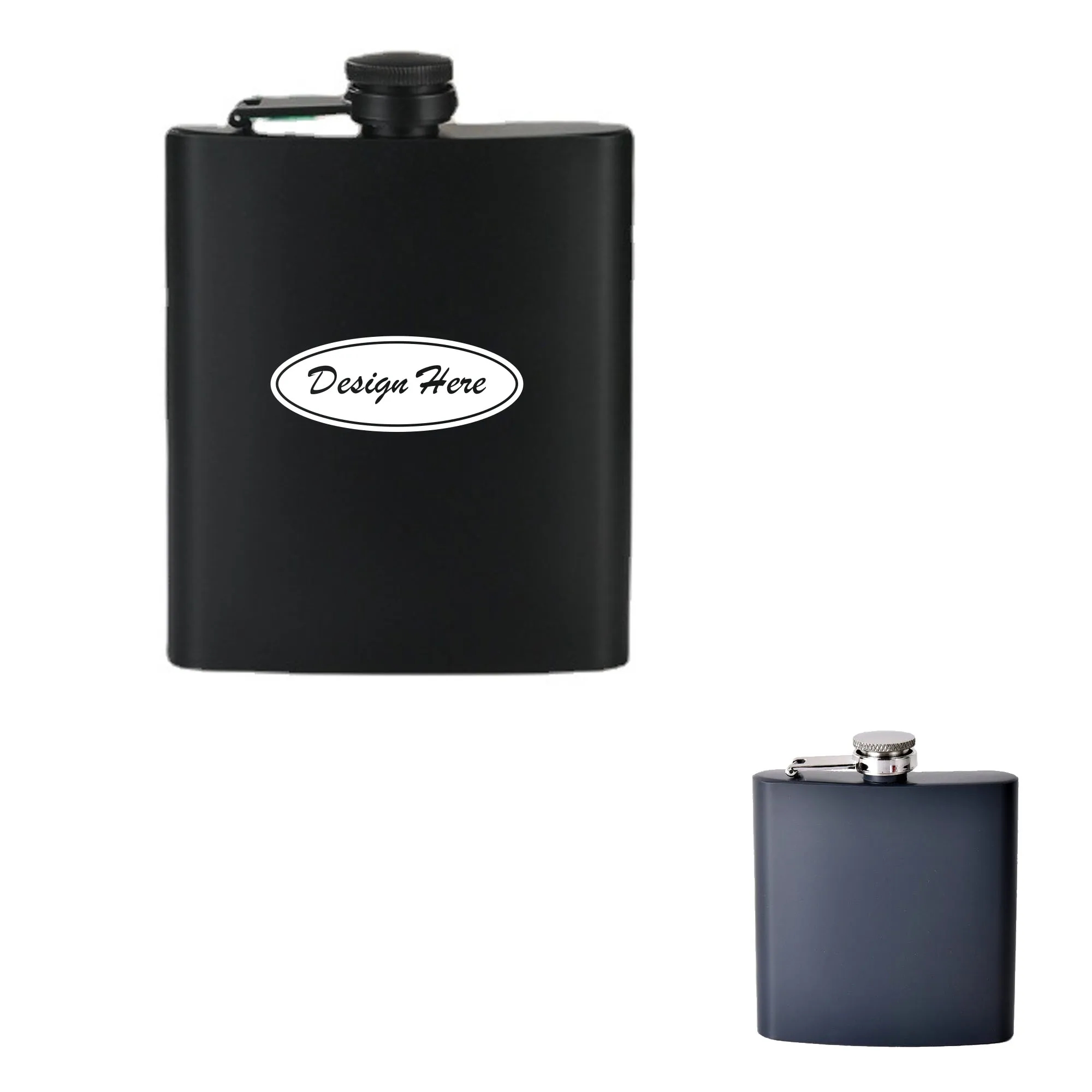 Powder Coated Laserable Stainless Steel Flask 2