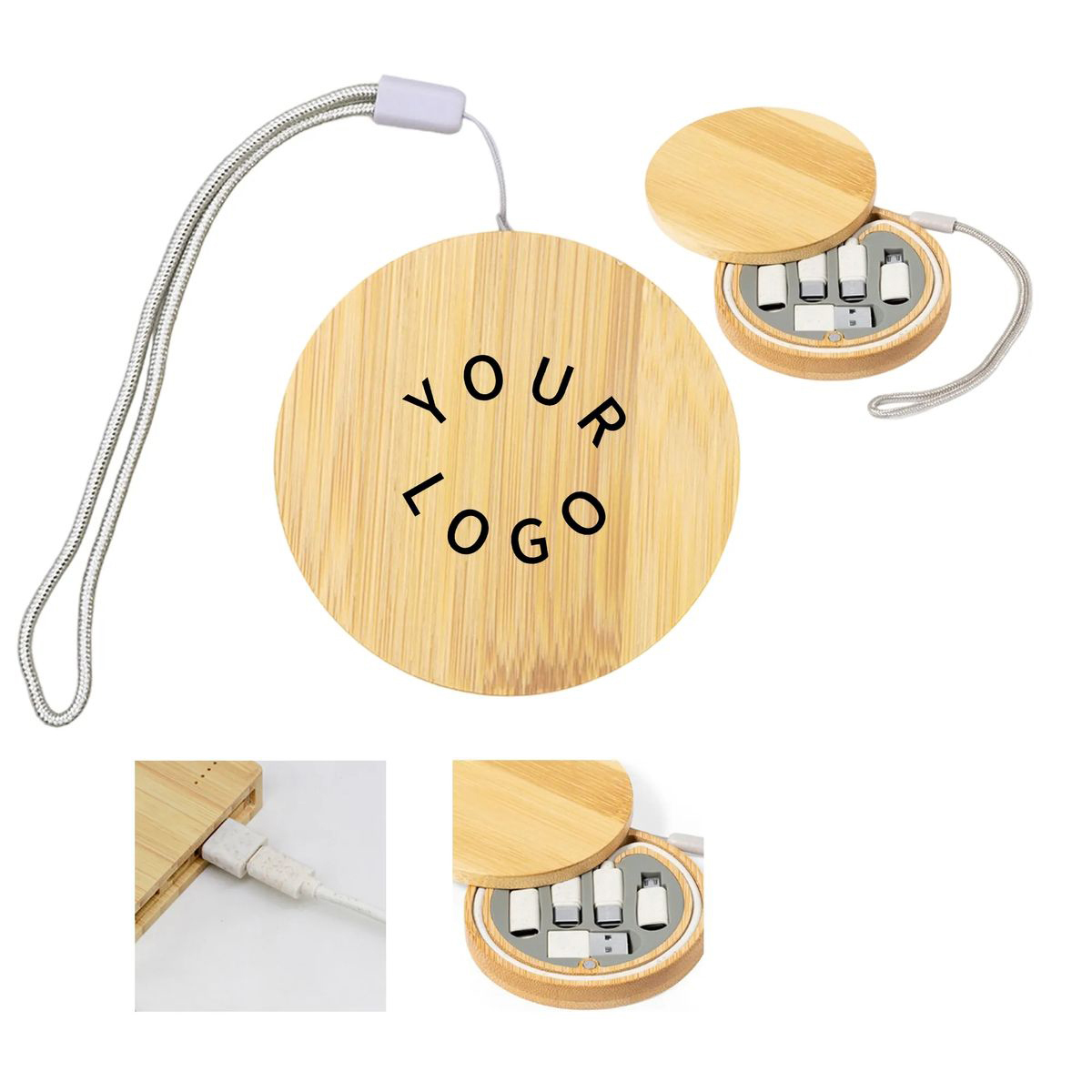 3 in 1 Bamboo Cable Box with Lid 2