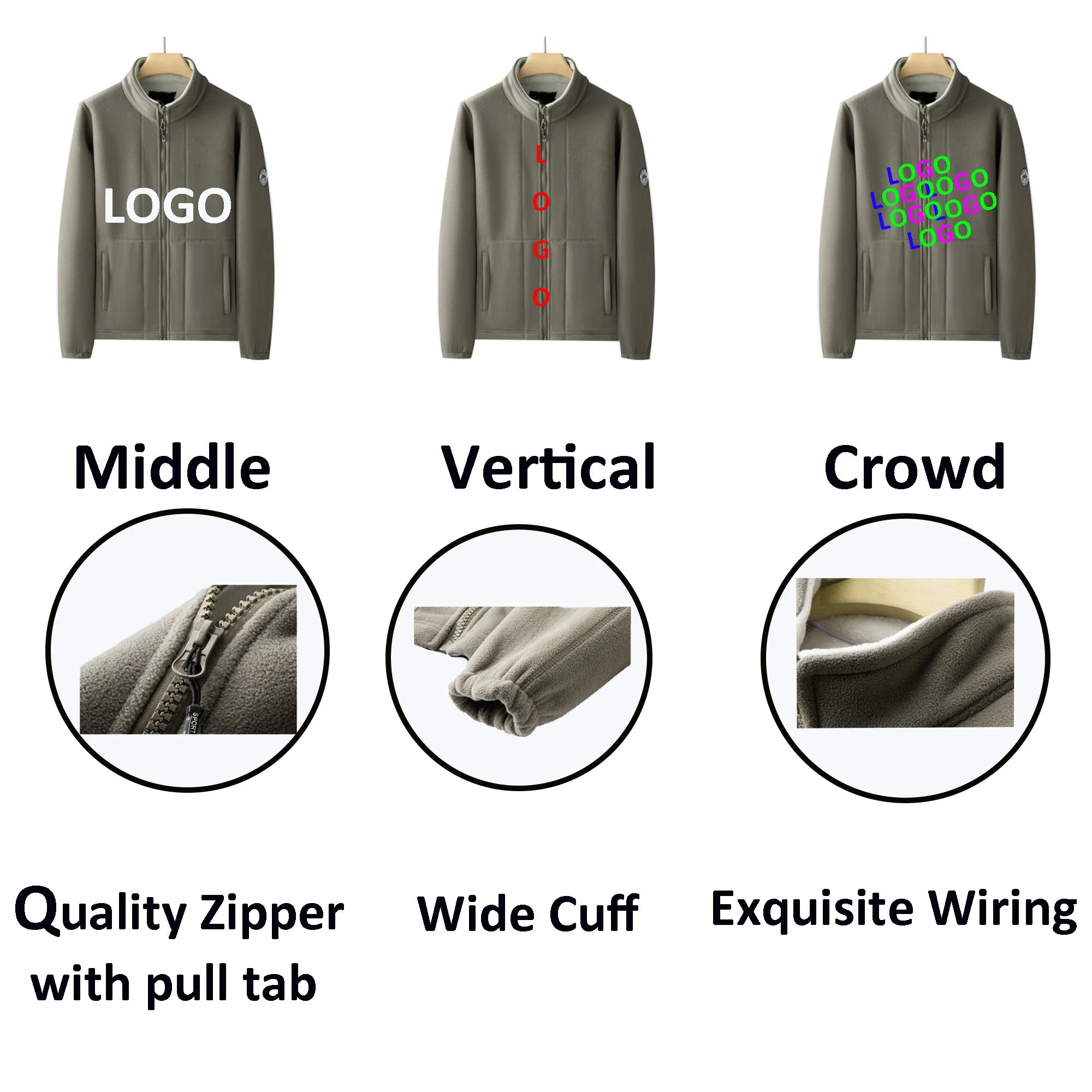 Men's Double-Layer Fleece Hooded Jacket 5