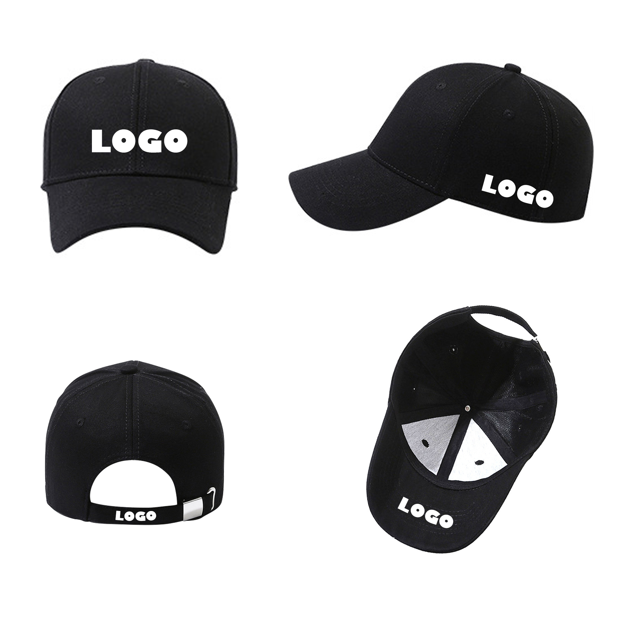 Cotton Baseball Cap With Printed Embroidery 3