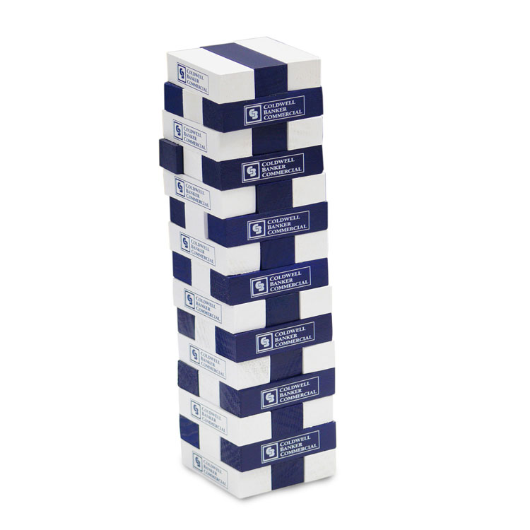 Tabletop Toppling Tower Blocks Game 1 Custom Imprint and 2 Custom Color Finishes