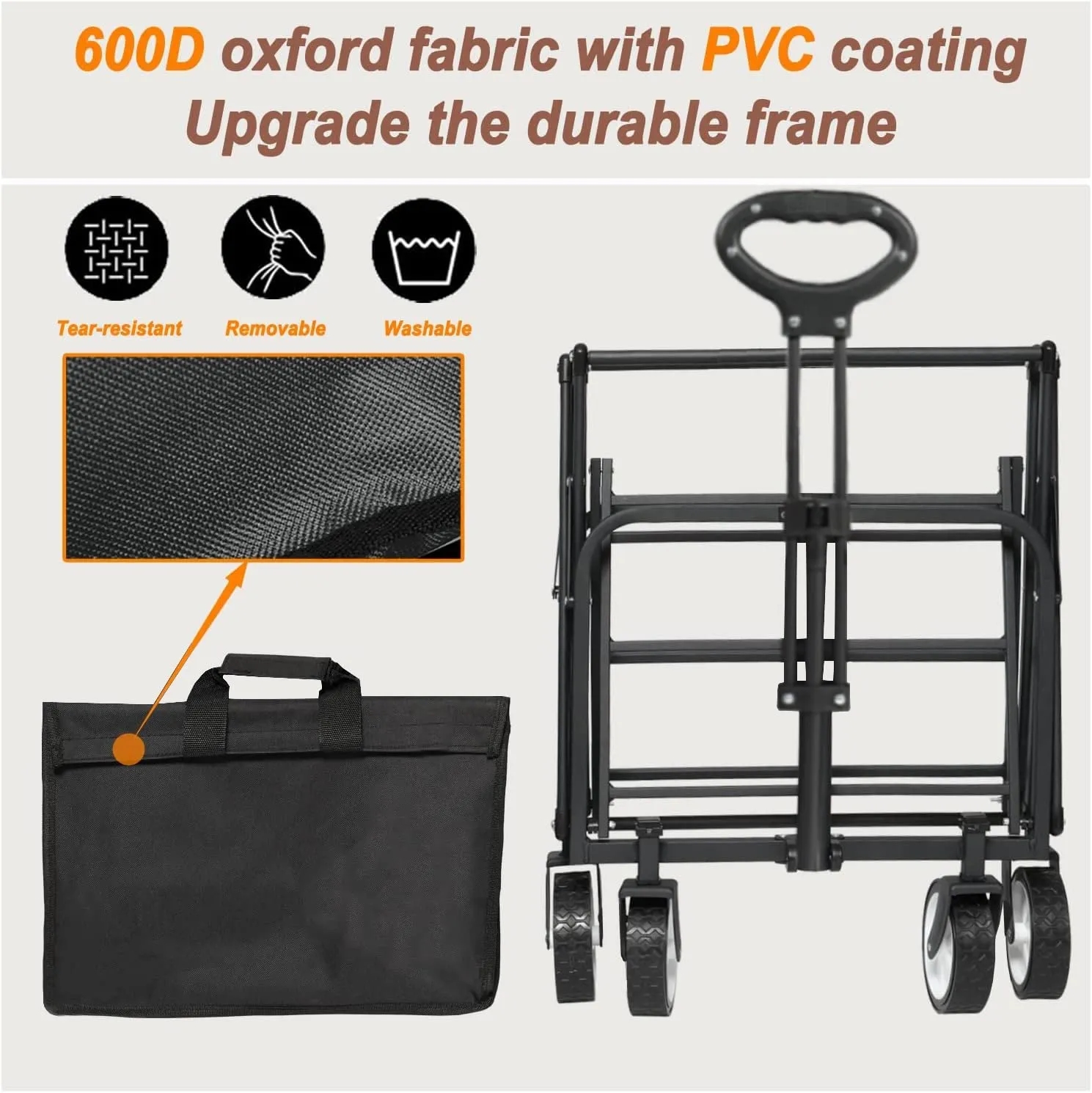 Collapsible Folding Outdoor Utility Wagon Cart 9