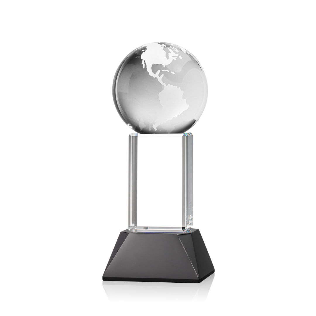 Globe Award on Stowe Base - Black 2