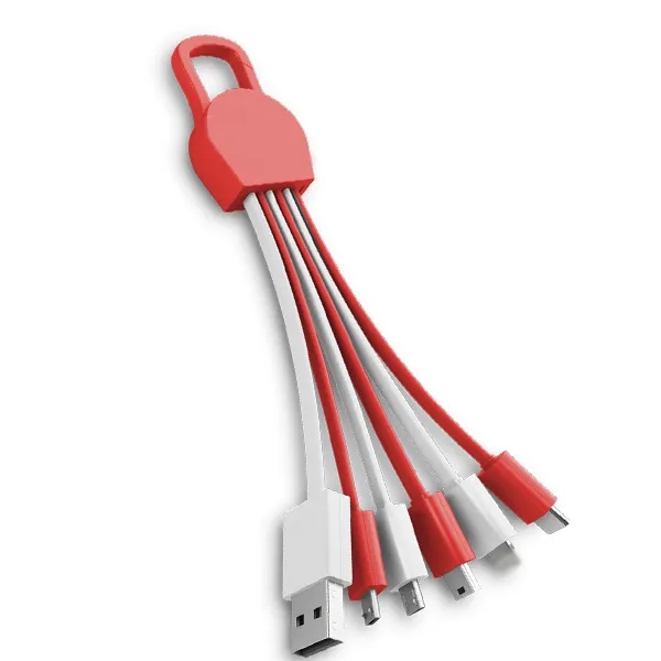 Multi Adpator Charging Cable with Carabiner Clip 7