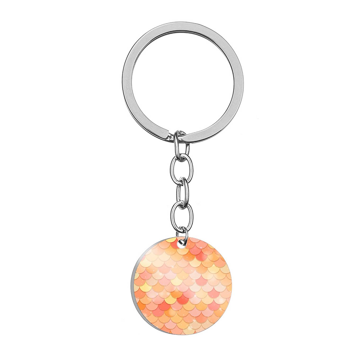 Stainless Steel Rainbow Fish Scale Keychain For Bags 9