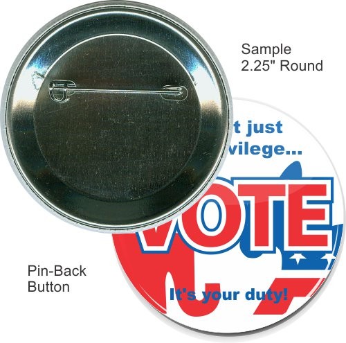 Pin-back 2 1/4 Inch Round Button 1