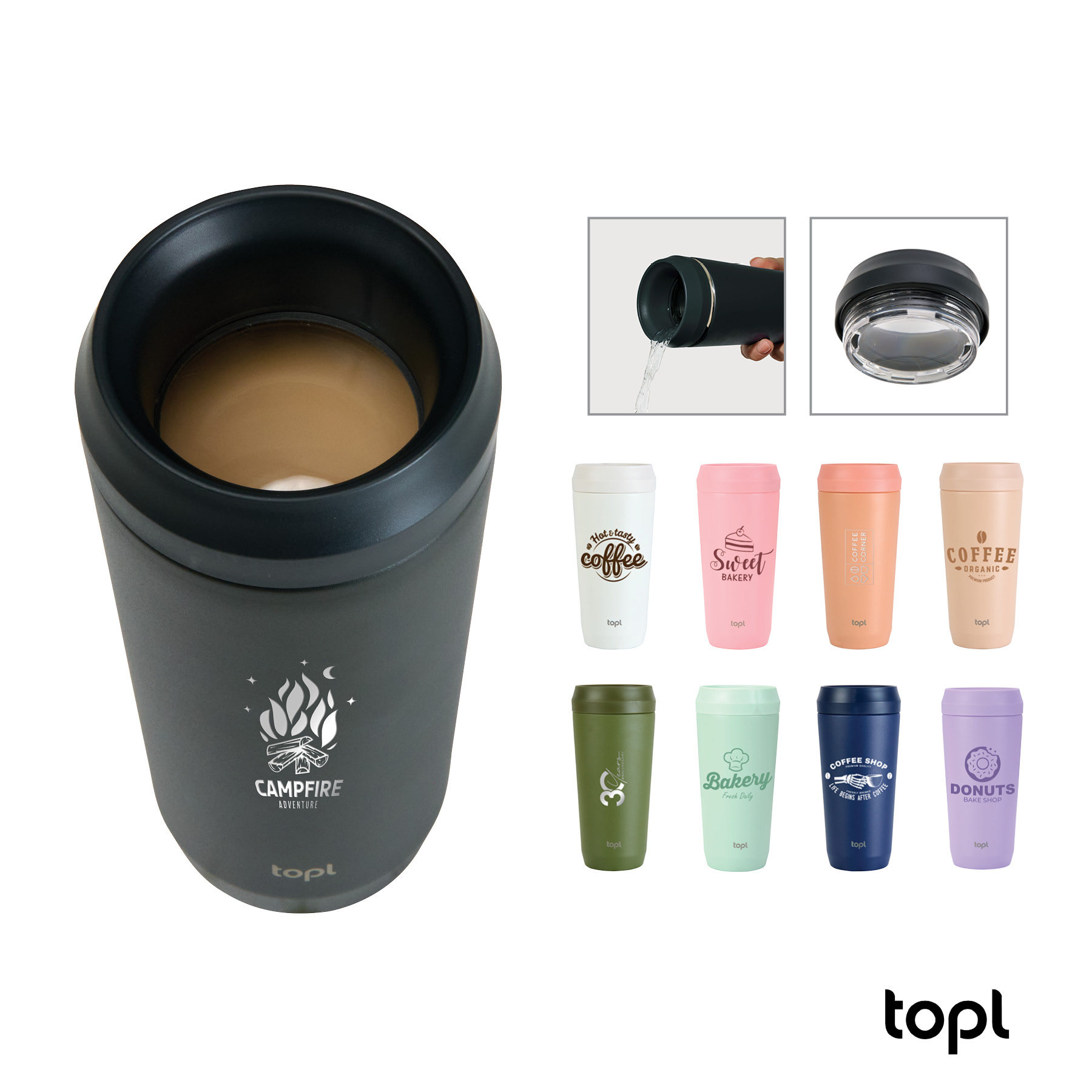 TOPL® 16 oz. Double Wall, Recycled Stainless Steel 360° Tumbler 41