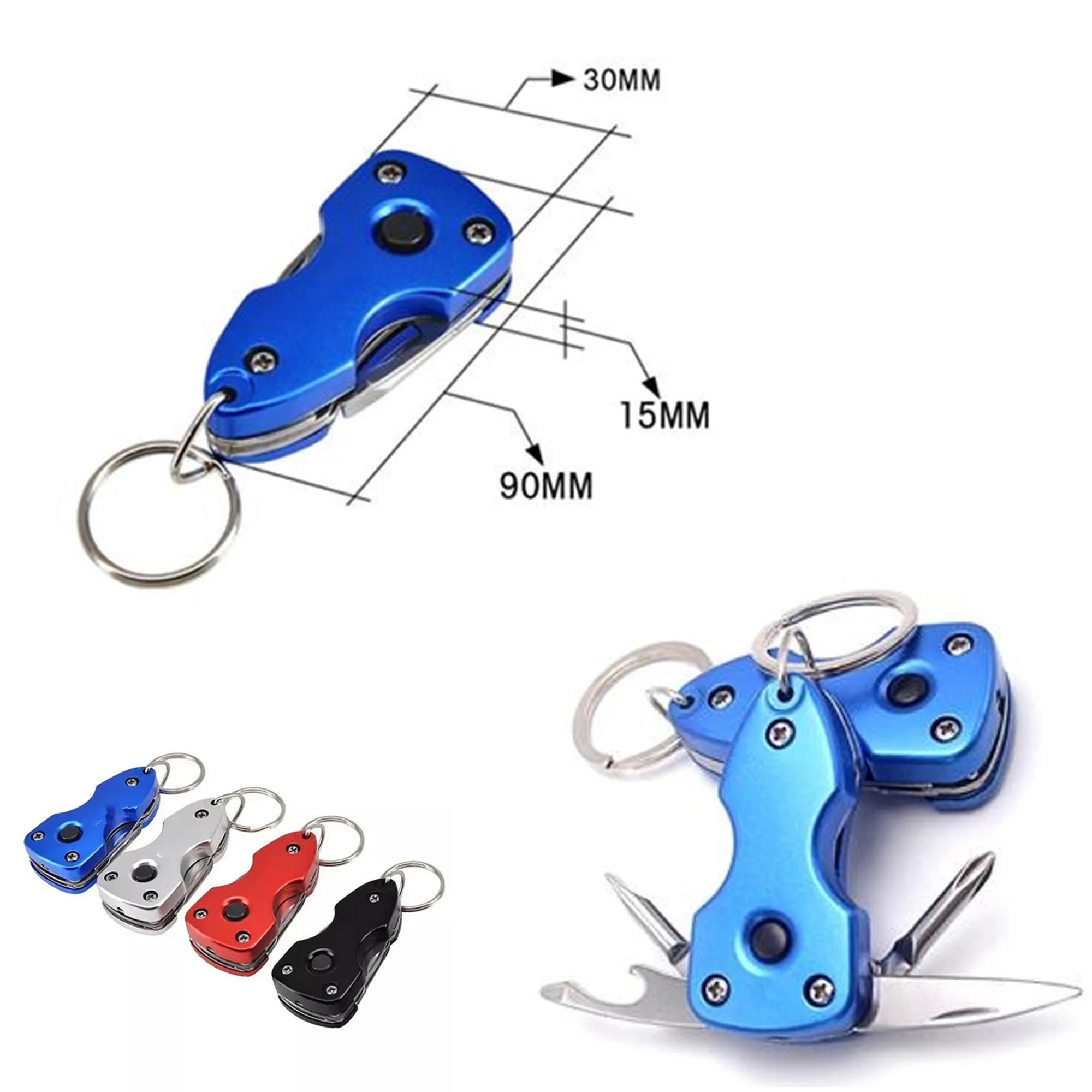 6-in-1 Tools w/ Key Ring and LED Light 2