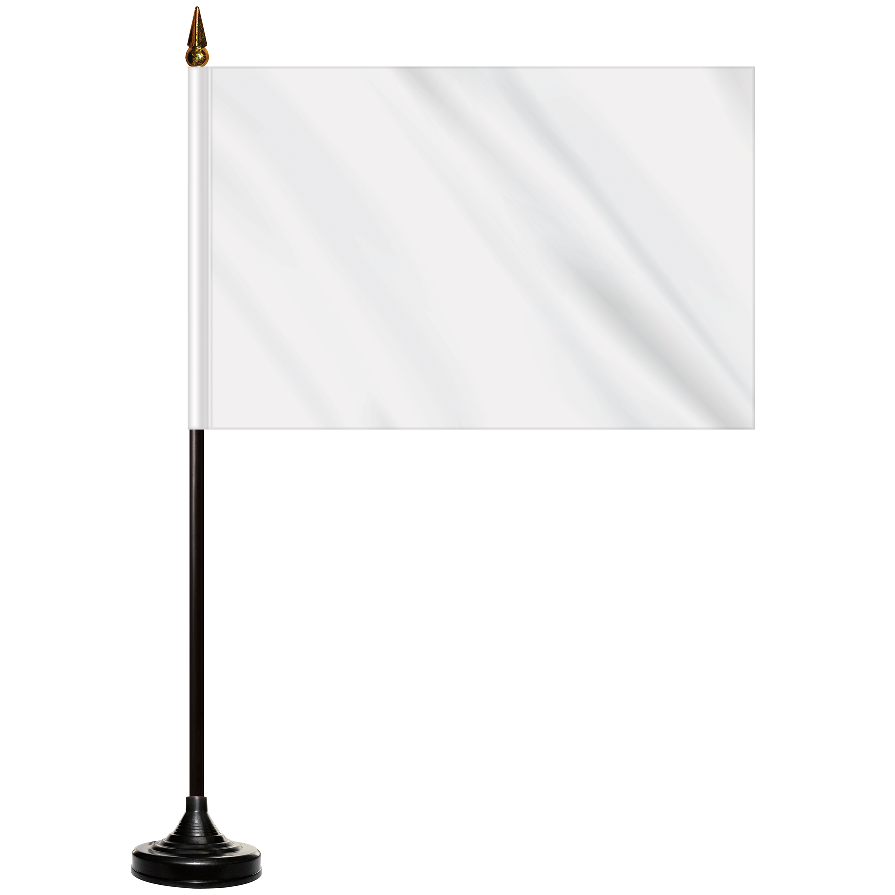 6" x 9" Single Reverse Stick Flag with Black Plastic Weighted Base 13