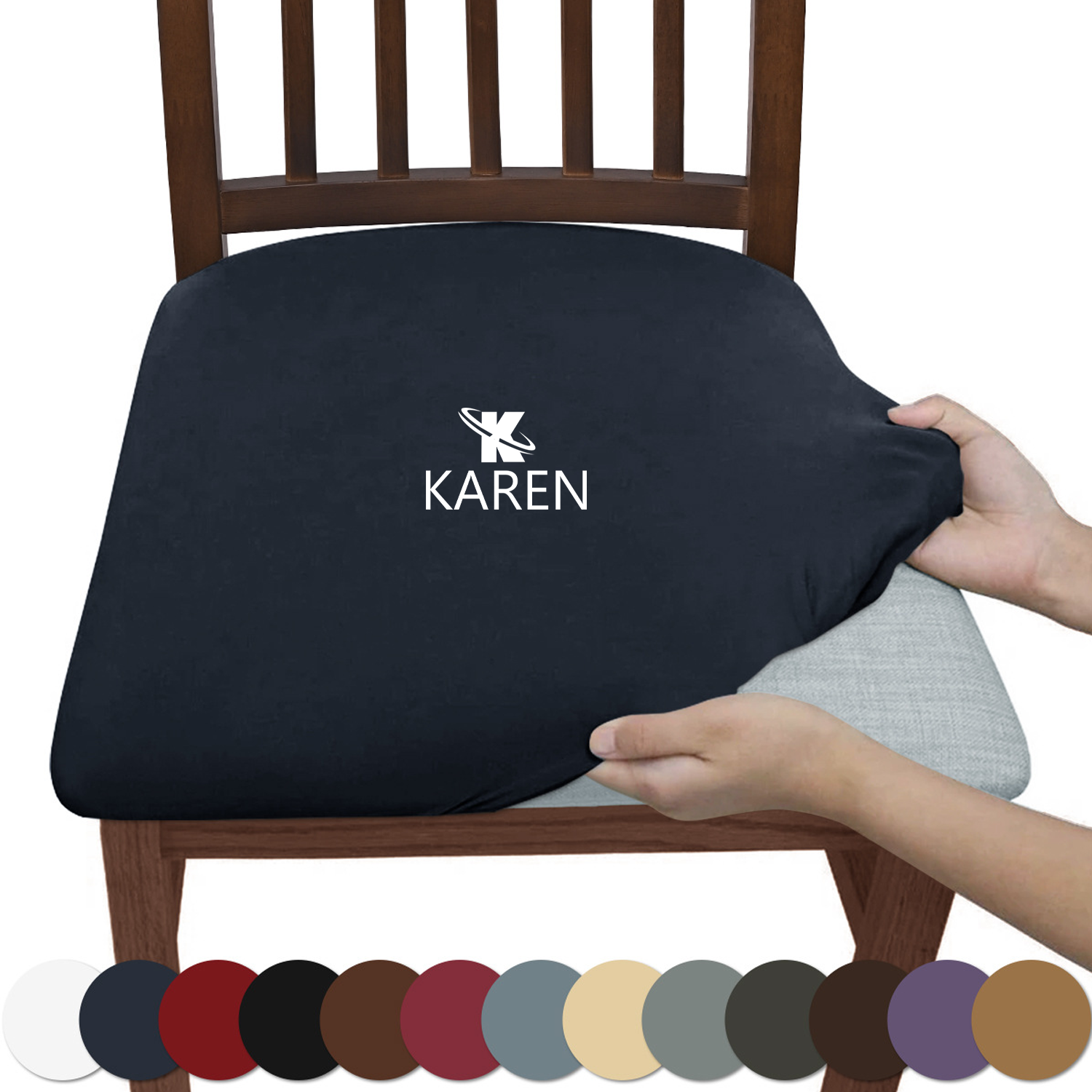 Olid Color Luxury Brushed Chair Covers 2