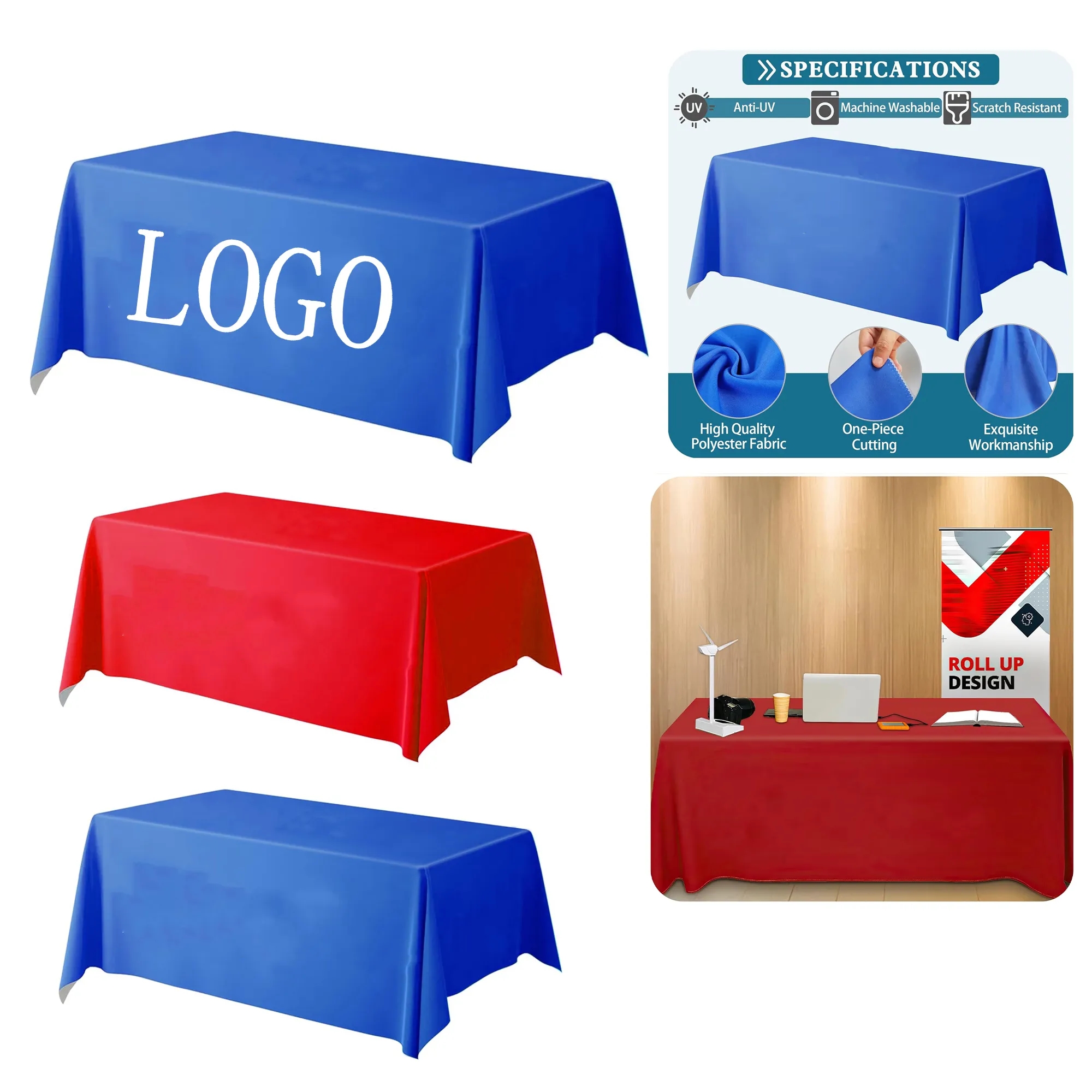Customized Event Tablecloths 104" x 60" 2