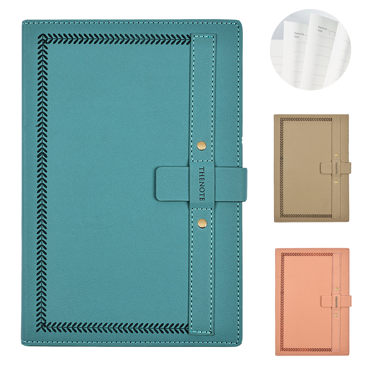 A5 PU Leather Lined Thick Notebook 7