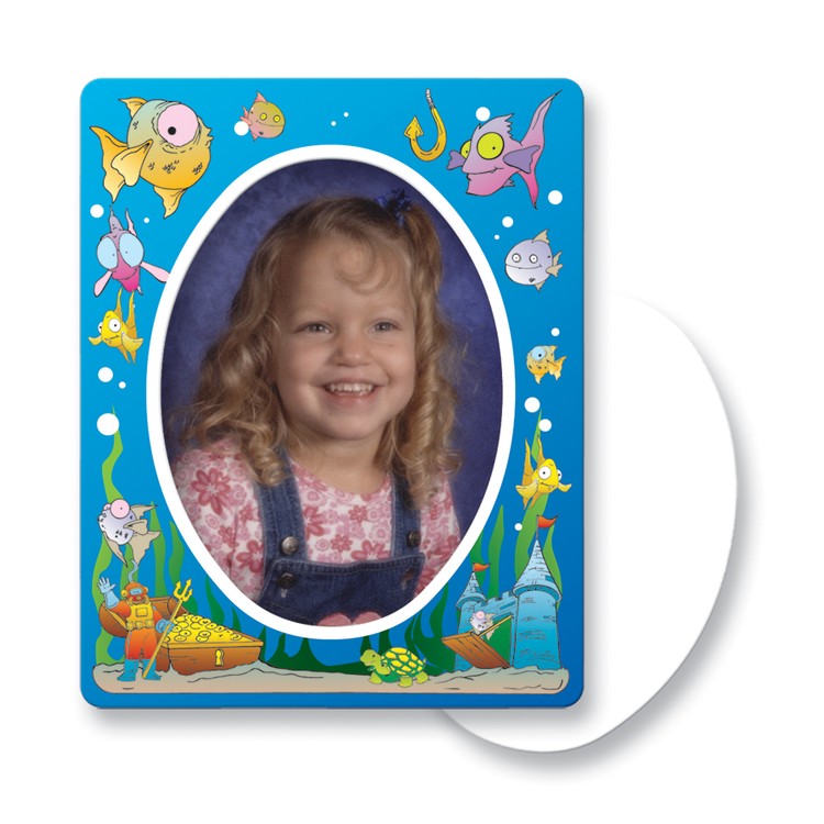 30 Mil Oval Center Picture Frame Magnet - Full Color 2
