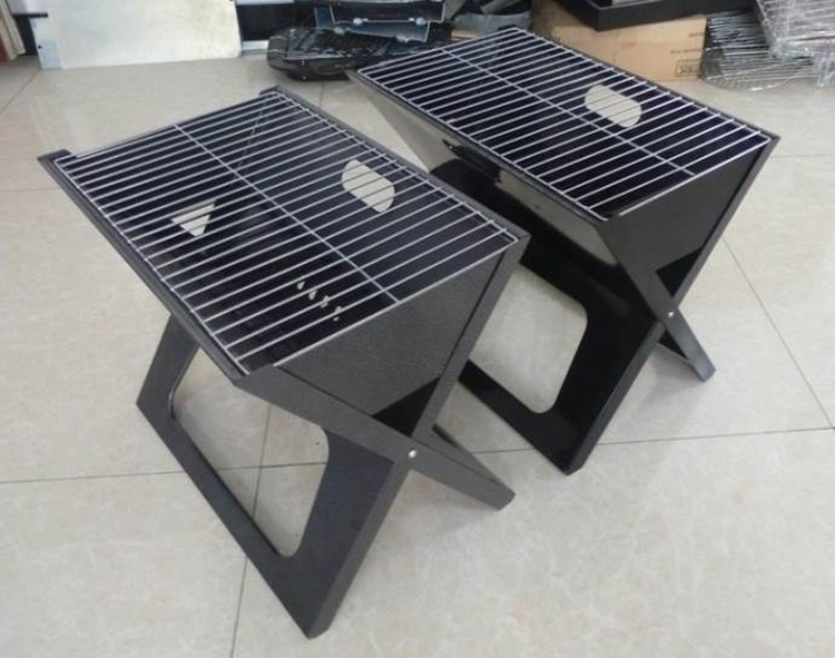 Iron Handhel Portable Outdoor X Shape Foldable Charcoal Barbecue Grill BBQ Grill 2