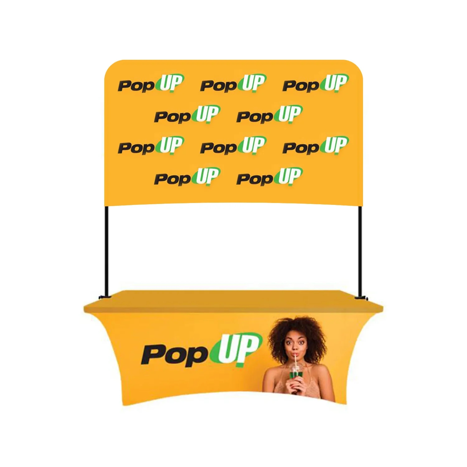 Overhead 6' Top Display w/ Open Back Table Cover 5