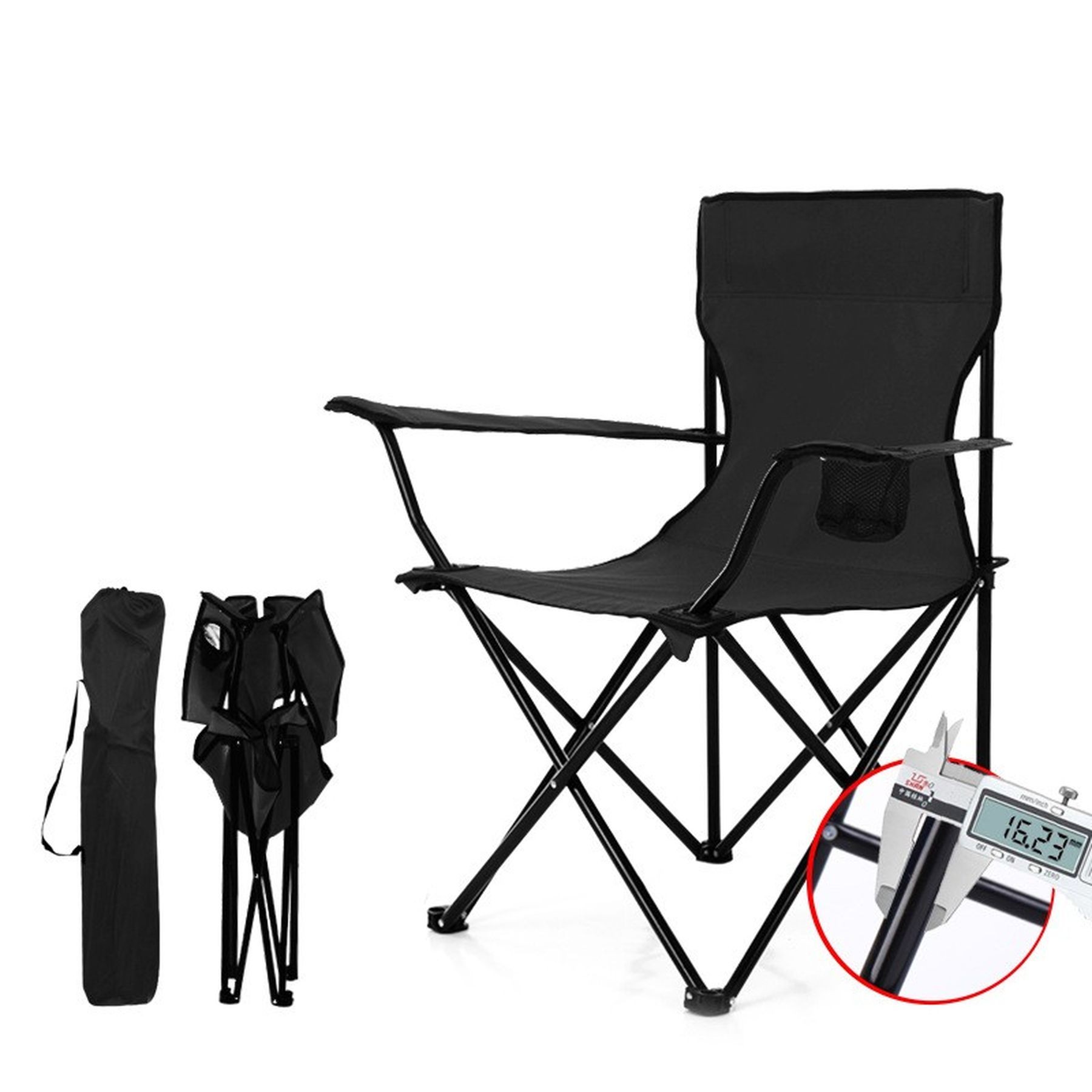 Logo Custom Camping Folding Chair W/ Arms & Carrying Case 5