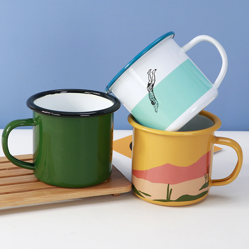 12 Oz. Custom Campfire Enamel Mugs 1