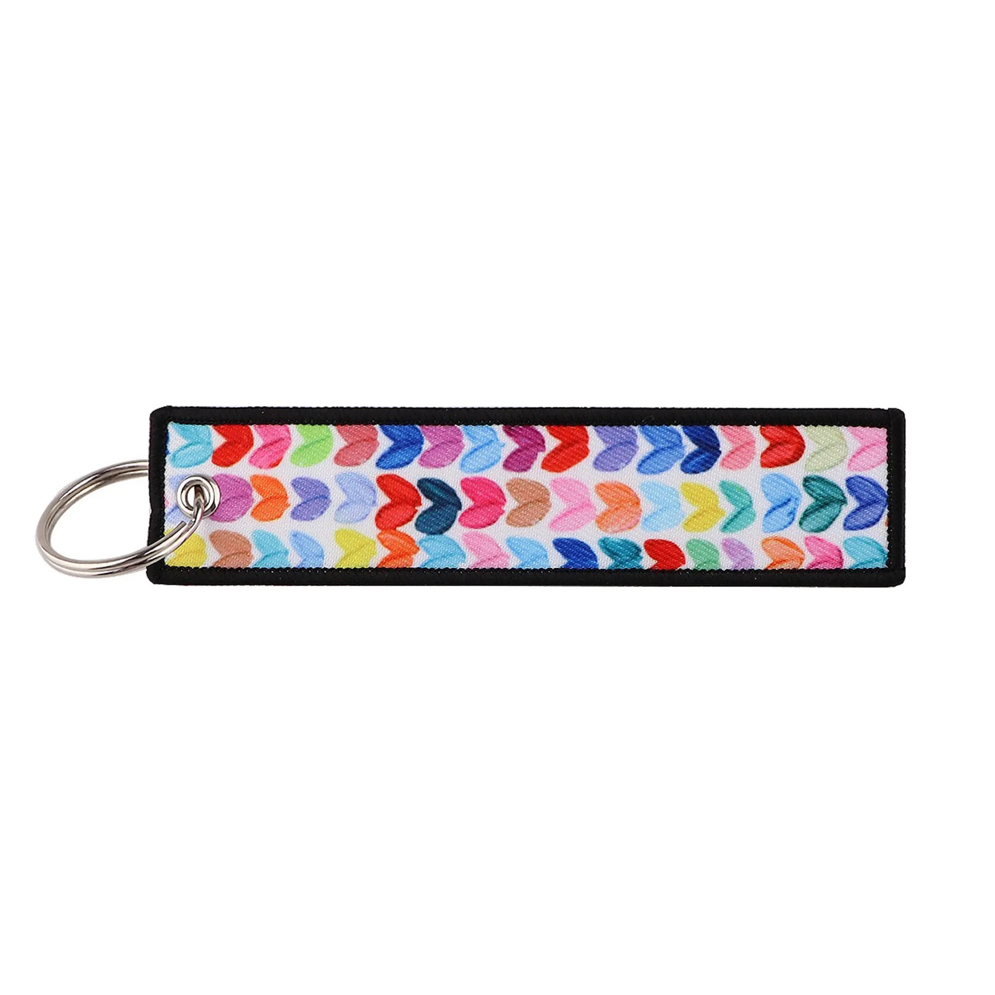 Rainbow Motorcycle Embroidery Keytag 3