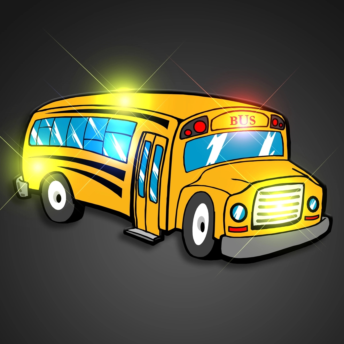 Flashing School Bus Pins 1