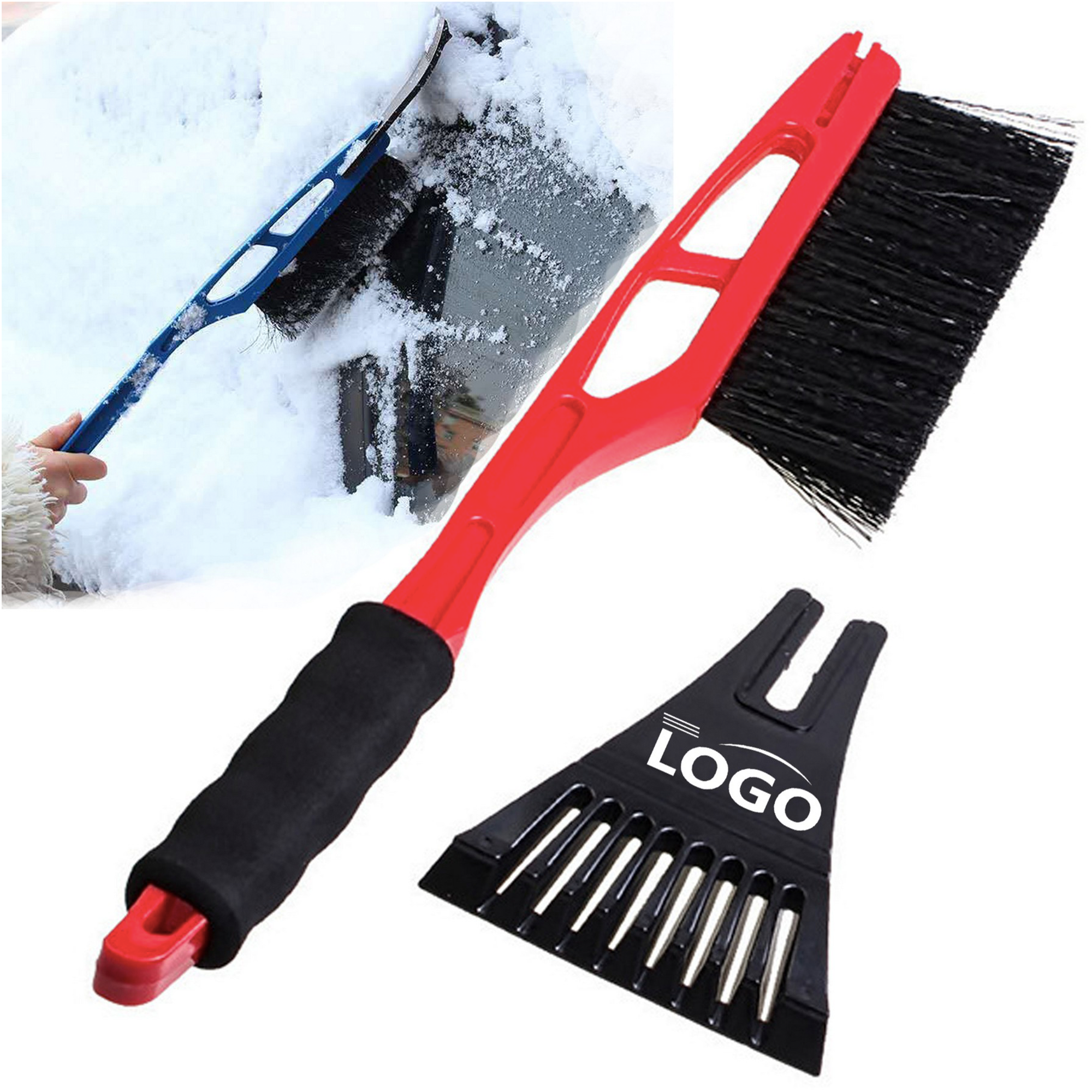 ABS Folding Car Snow Shovel Brush Spade Scraper 1