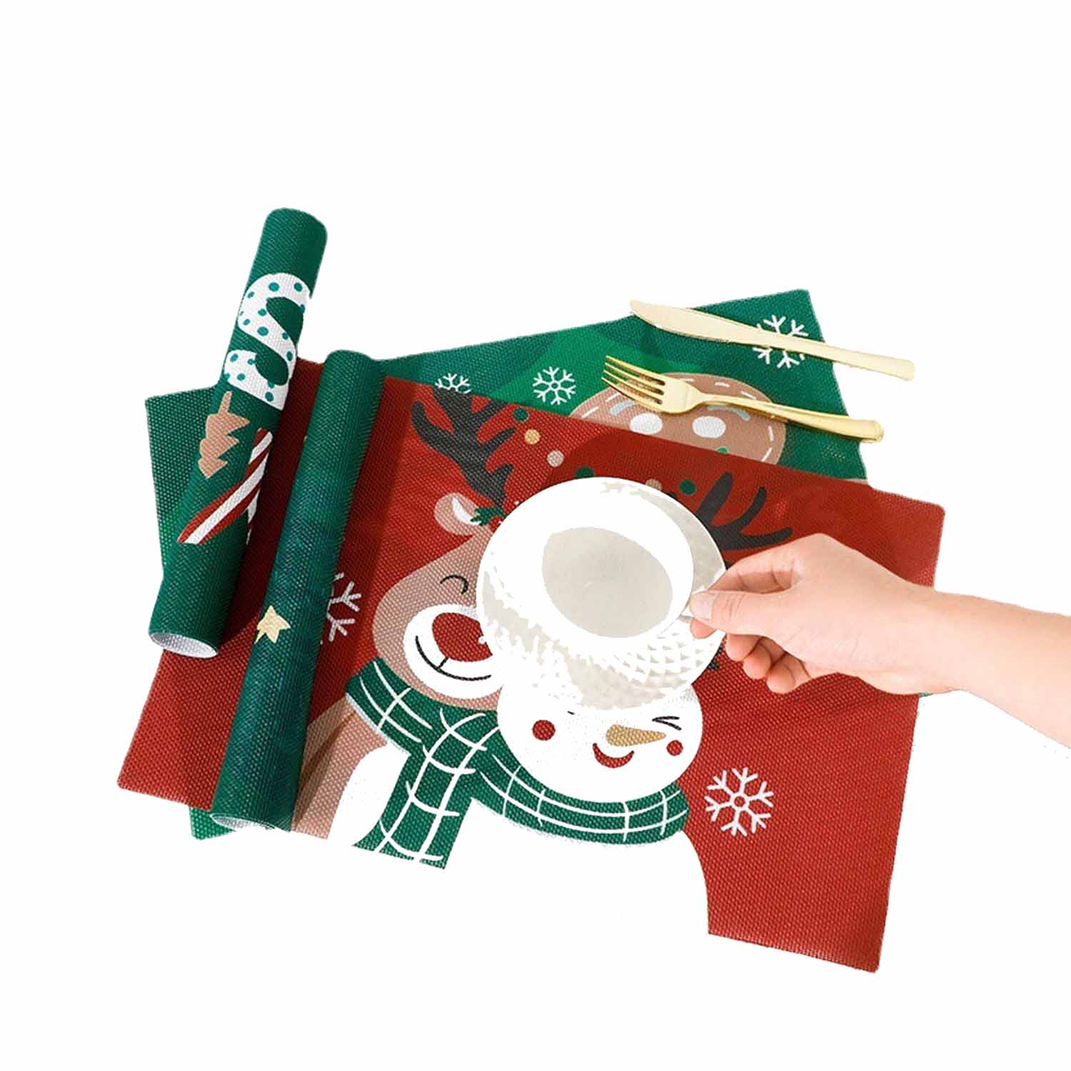 Christmas western coaster placemat 5