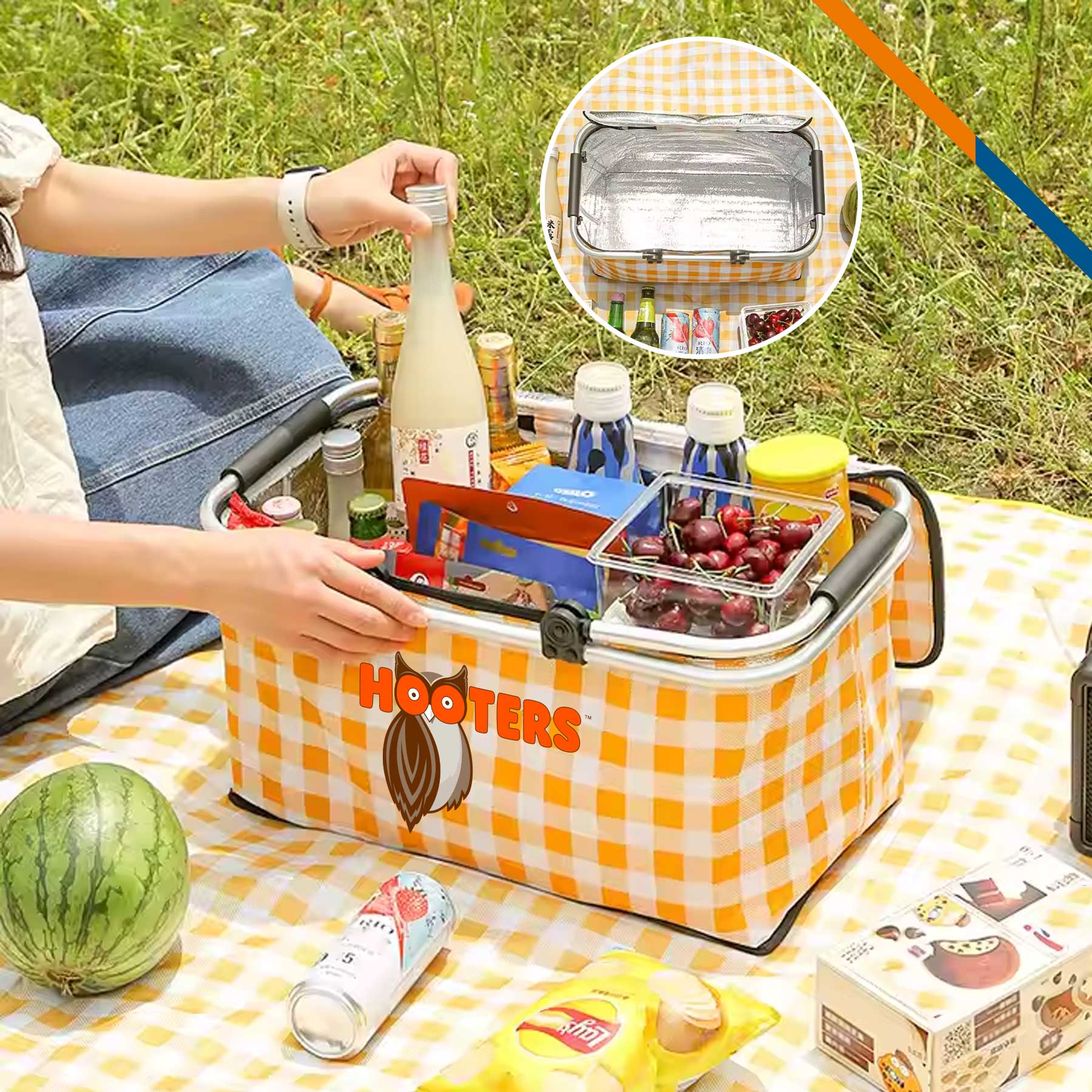 PineChill Collapsible Picnic Cooler Basket 6