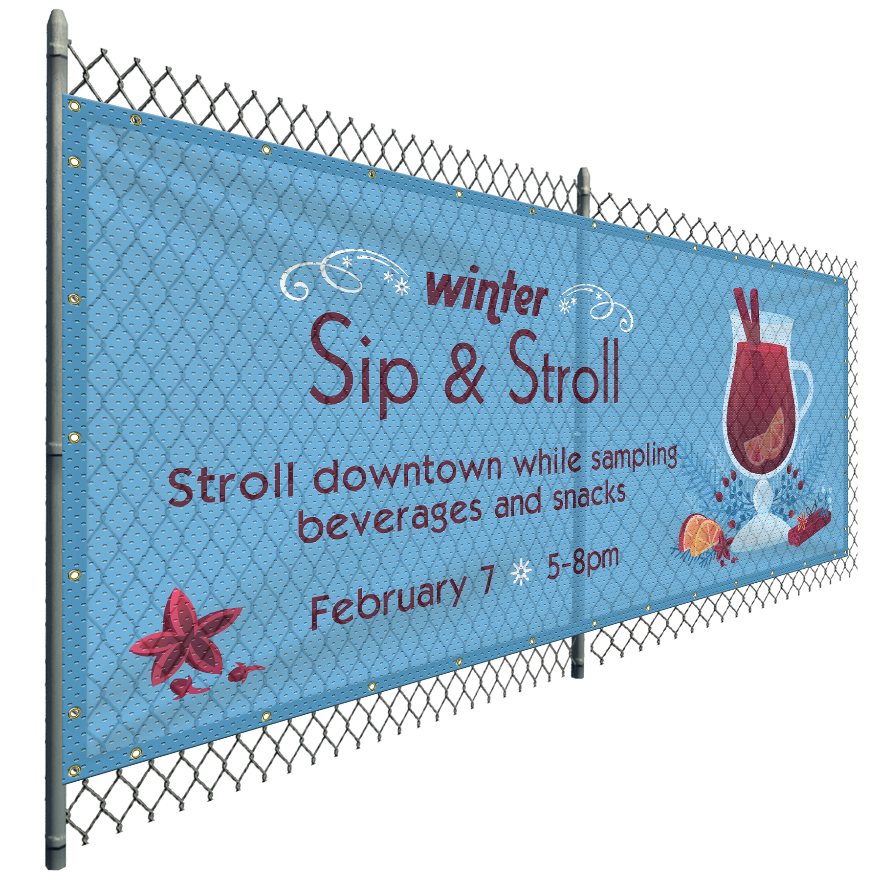 5' x 12' Polyester Mesh Banner 15