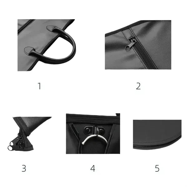 Leather Garment Travel Bags with Outer Pocket 2